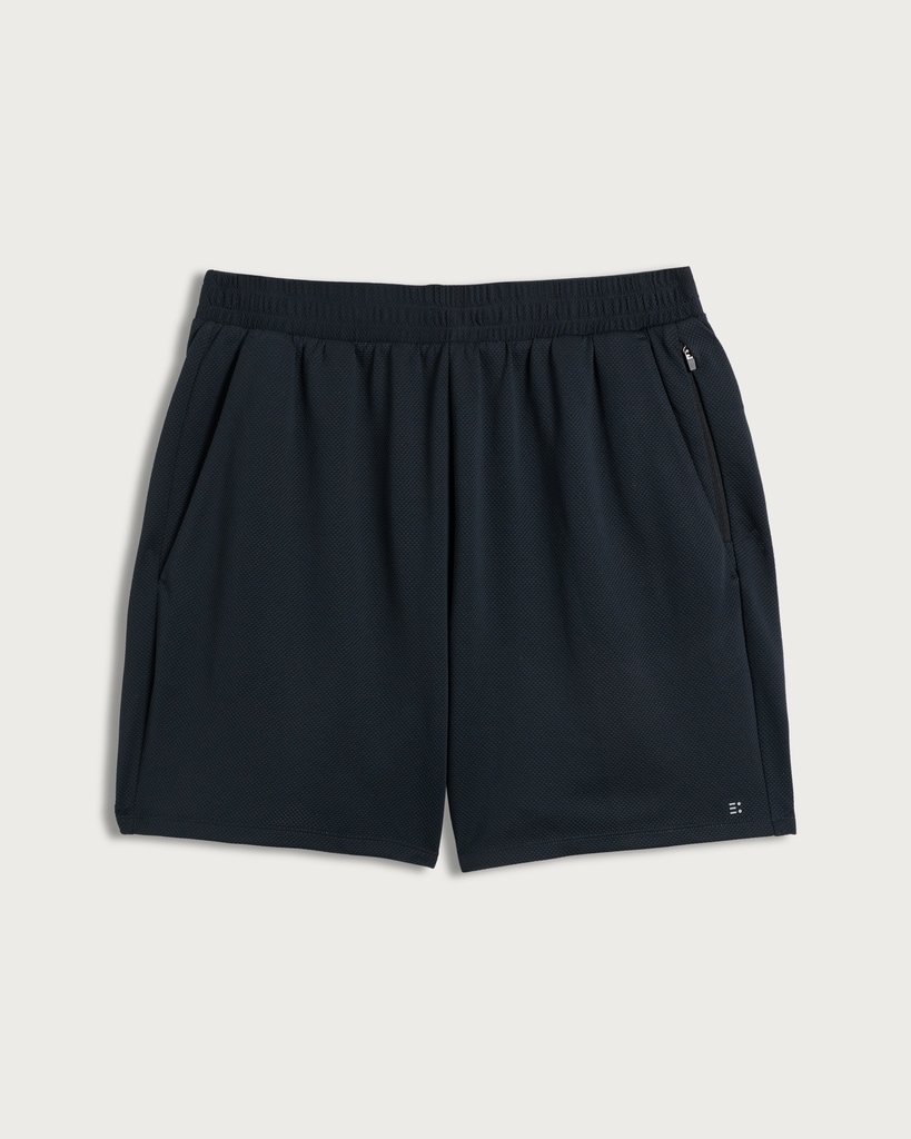 F&F Active TECHSPORT Popcorn Textured Shorts in Black thumbnail 4