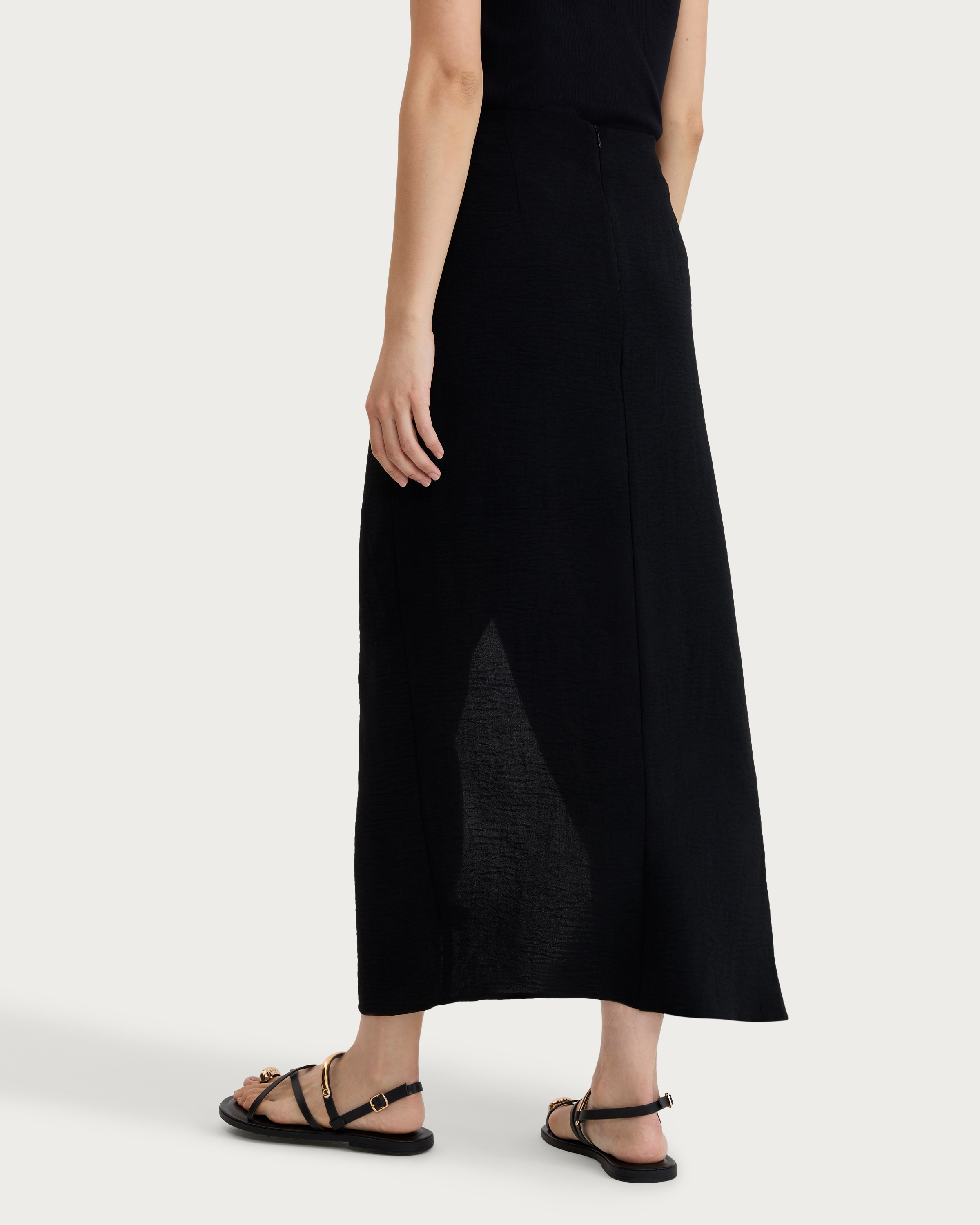 F&F Buckle Split Hem Midi Co-ord Skirt in Black thumbnail 3