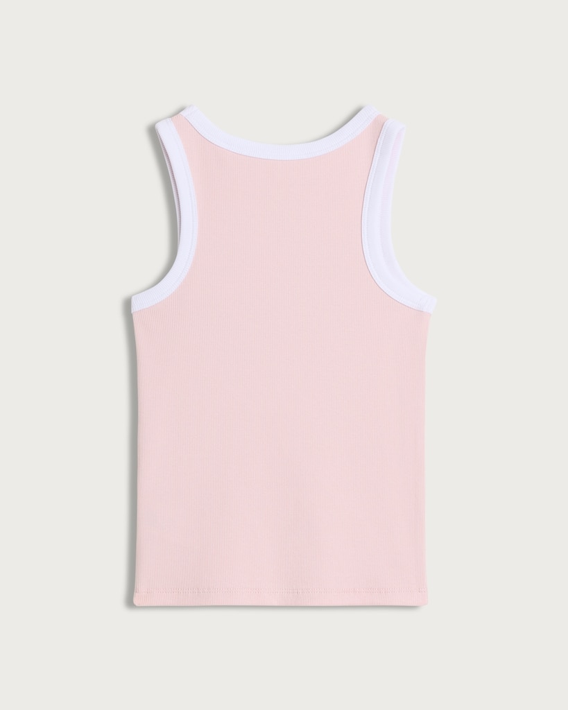 F&F Girls 2-Pack Cotton Rich Ribbed Vests in Multi Pink thumbnail 5