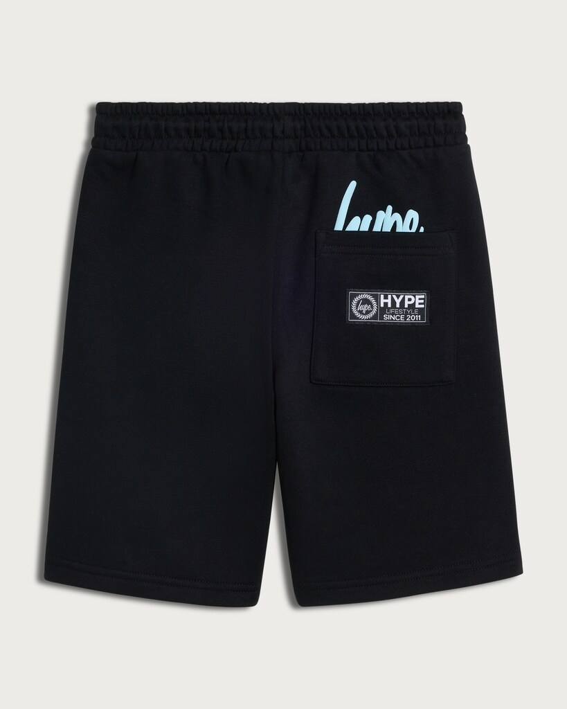 Hype Cotton Rich Slogan Print Shorts in Black thumbnail 4