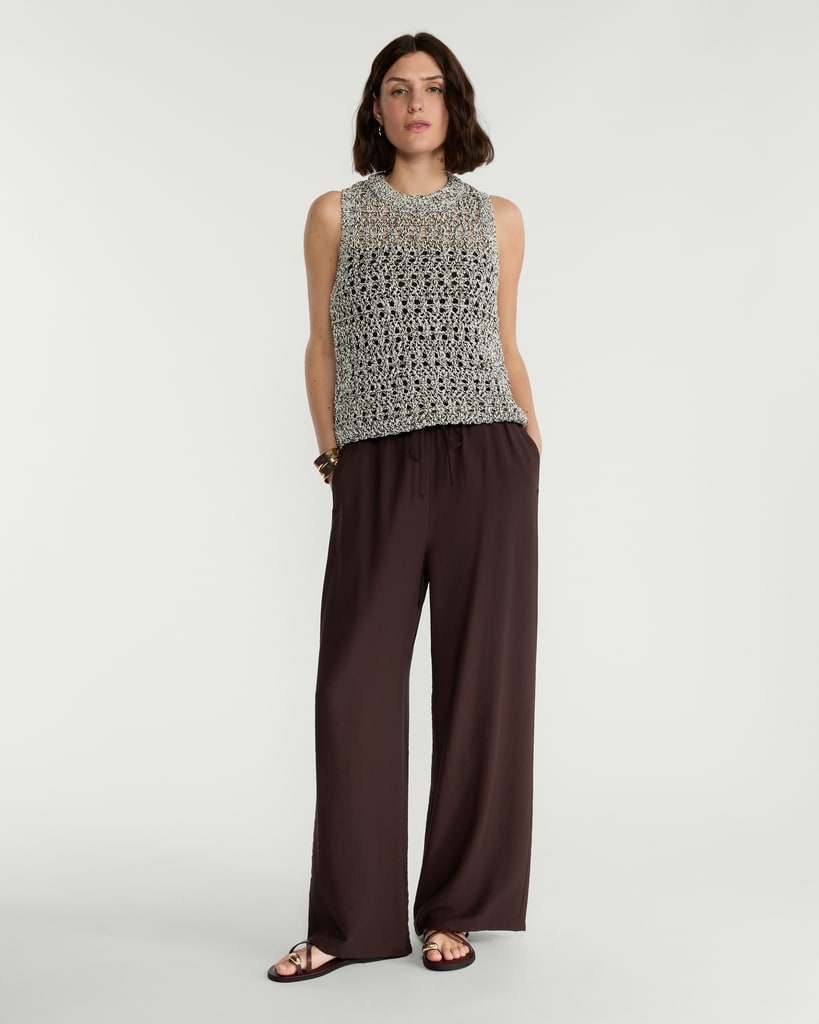 F&F Two Tone Knitted Vest in Multi Brown thumbnail 2