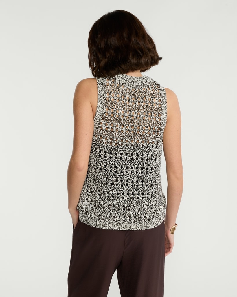 F&F Two Tone Knitted Vest in Multi Brown thumbnail 3
