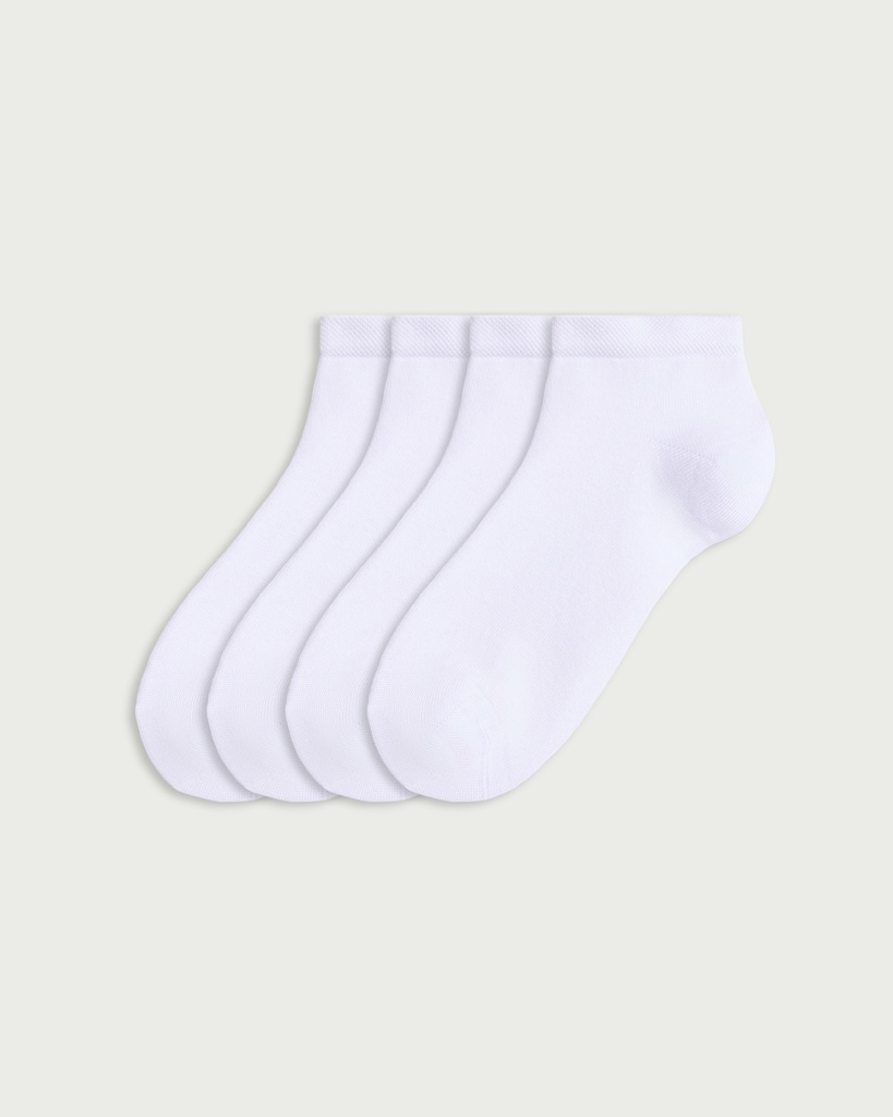 F&F 4-Pack Super Soft Trainer Socks in White