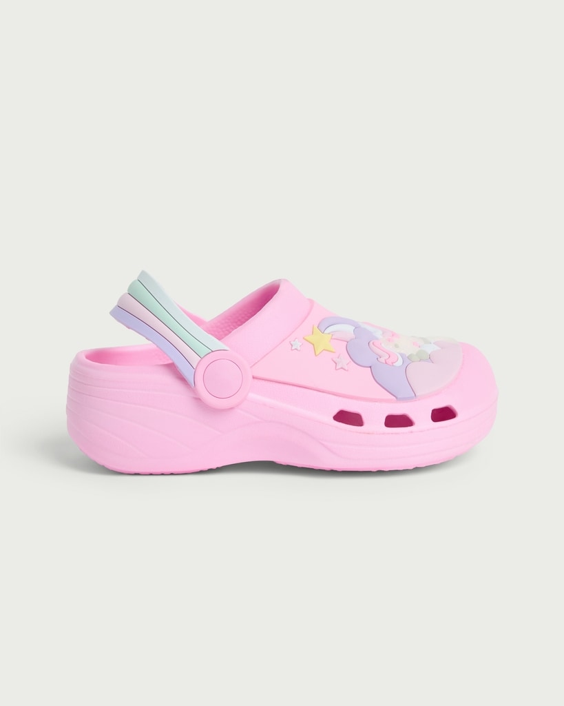 F&F Girls Unicorn Clogs in Pink