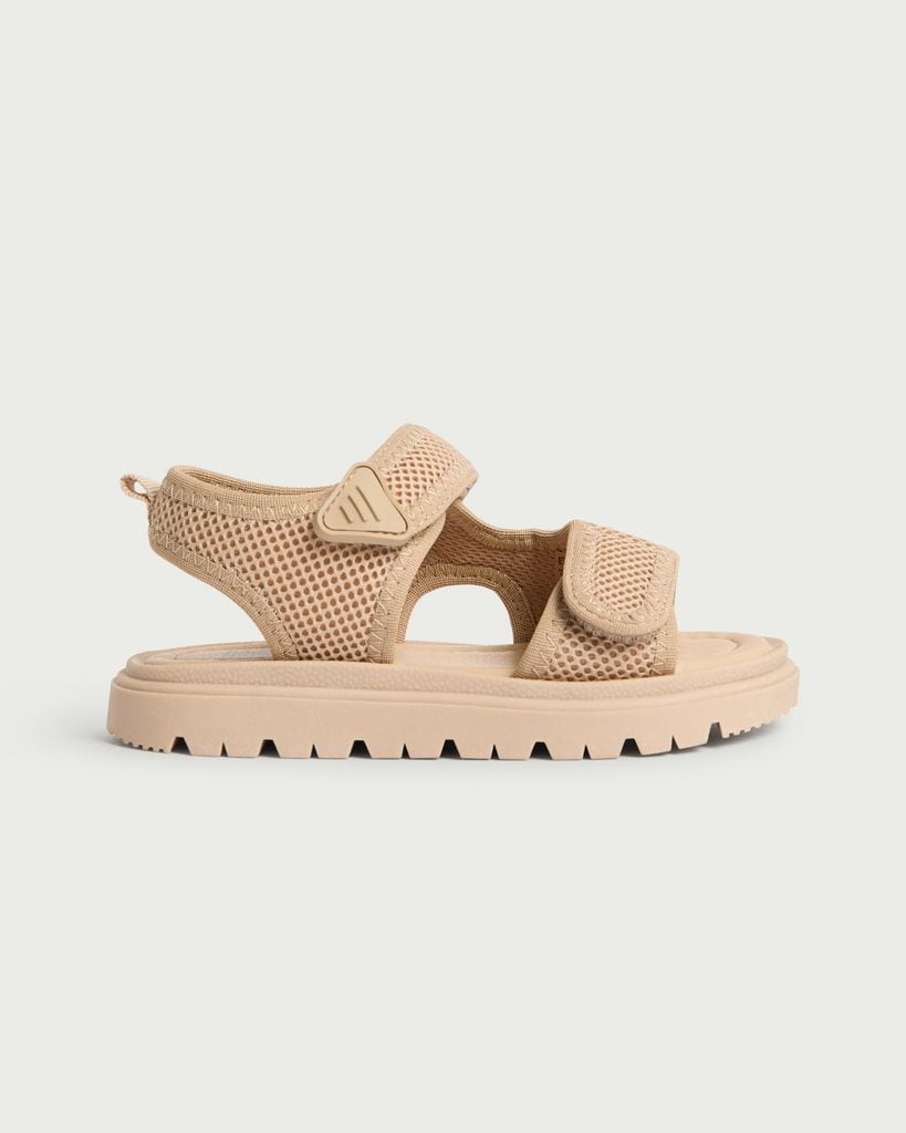 F&F Boys Double Strap Chunky Sandals in Neutral