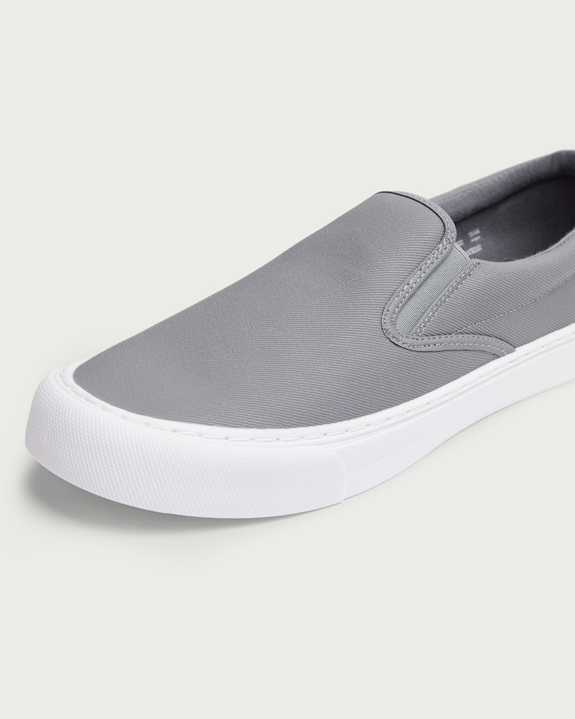 F&F Slip On Canvas Trainers in Grey thumbnail 3