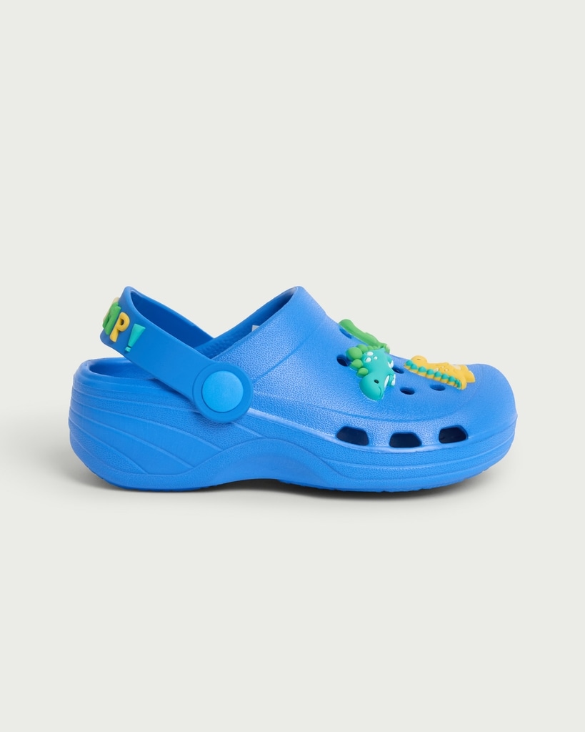 F&F Boys Dinosaur Clogs in Blue
