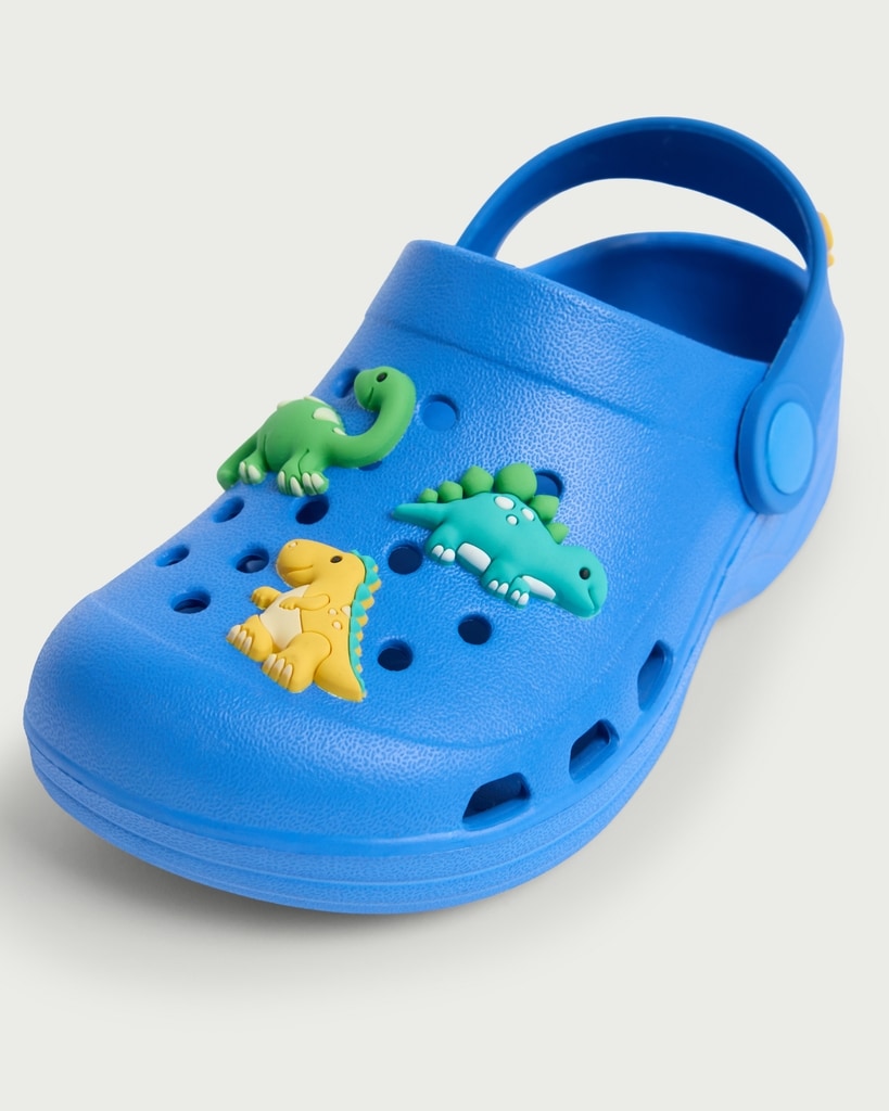 F&F Boys Dinosaur Clogs in Blue thumbnail 3