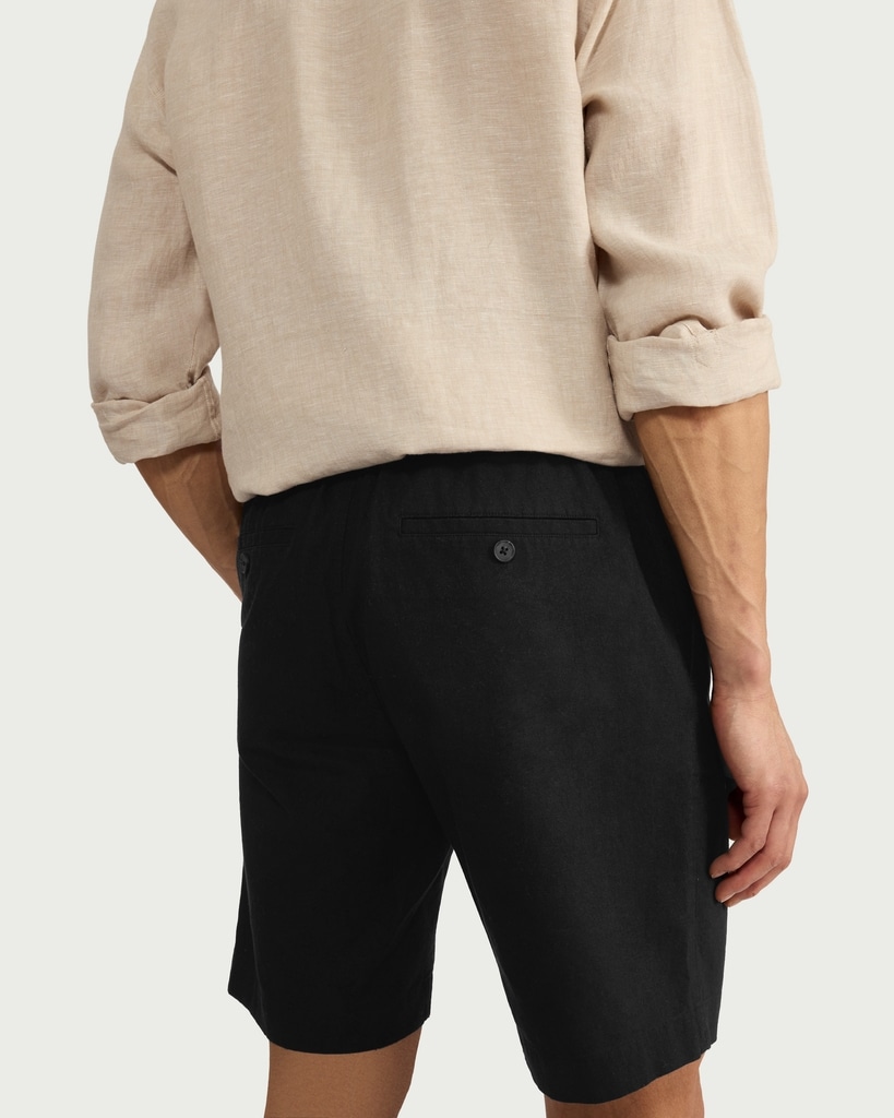 F&F Linen Blend Shorts in Black thumbnail 3