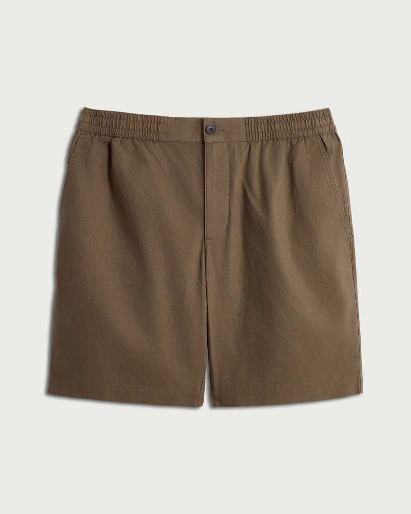 F&F Linen Blend Shorts in Brown thumbnail 4