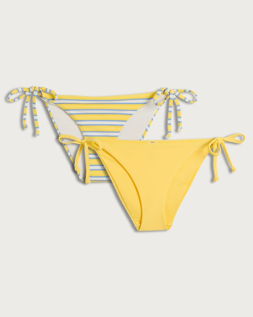 F&F 2-Pack Tie Side Bikini Bottoms in Multi Yellow thumbnail 4