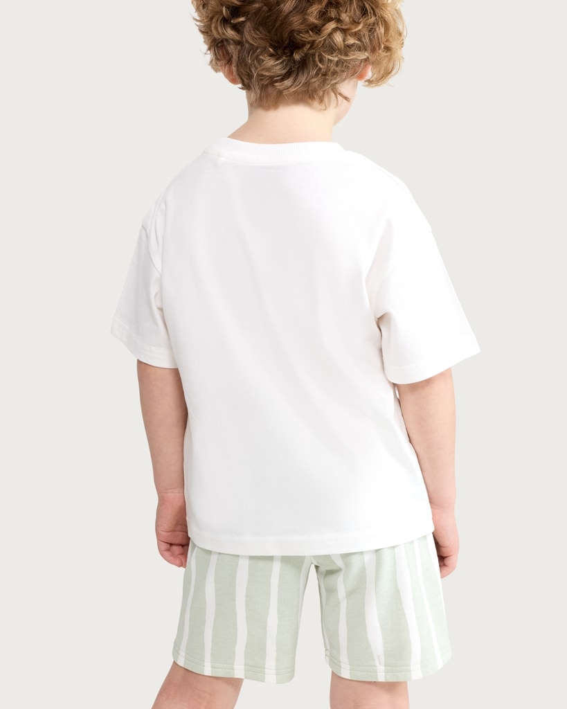 Paw Patrol 2-Piece T-Shirt and Striped Shorts Set in Cream thumbnail 3