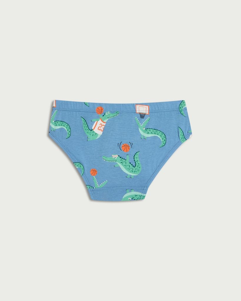 F&F Boys 10-Pack Pure Cotton Crocodile Print Briefs in Multi thumbnail 2