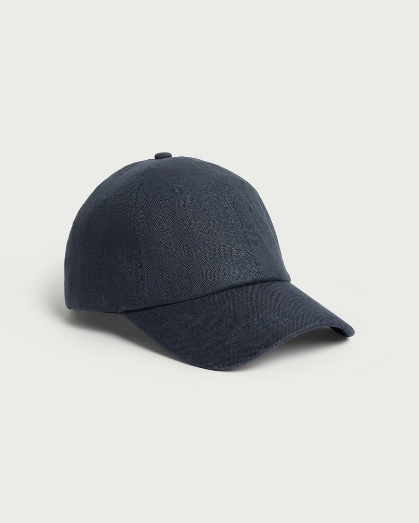 F&F Pure Linen Baseball Cap in Navy