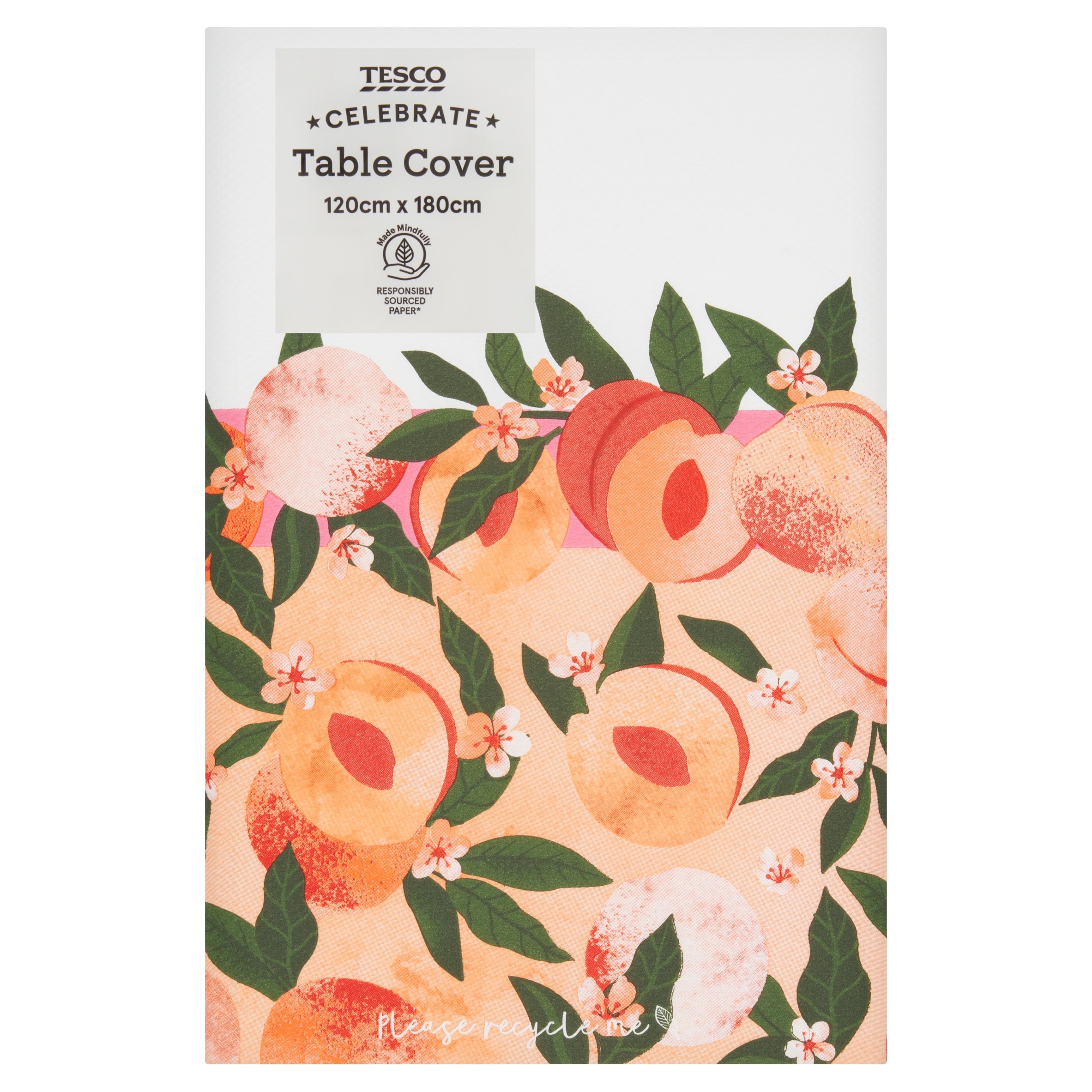 Tesco Peach Tablecover 180 x 120cm