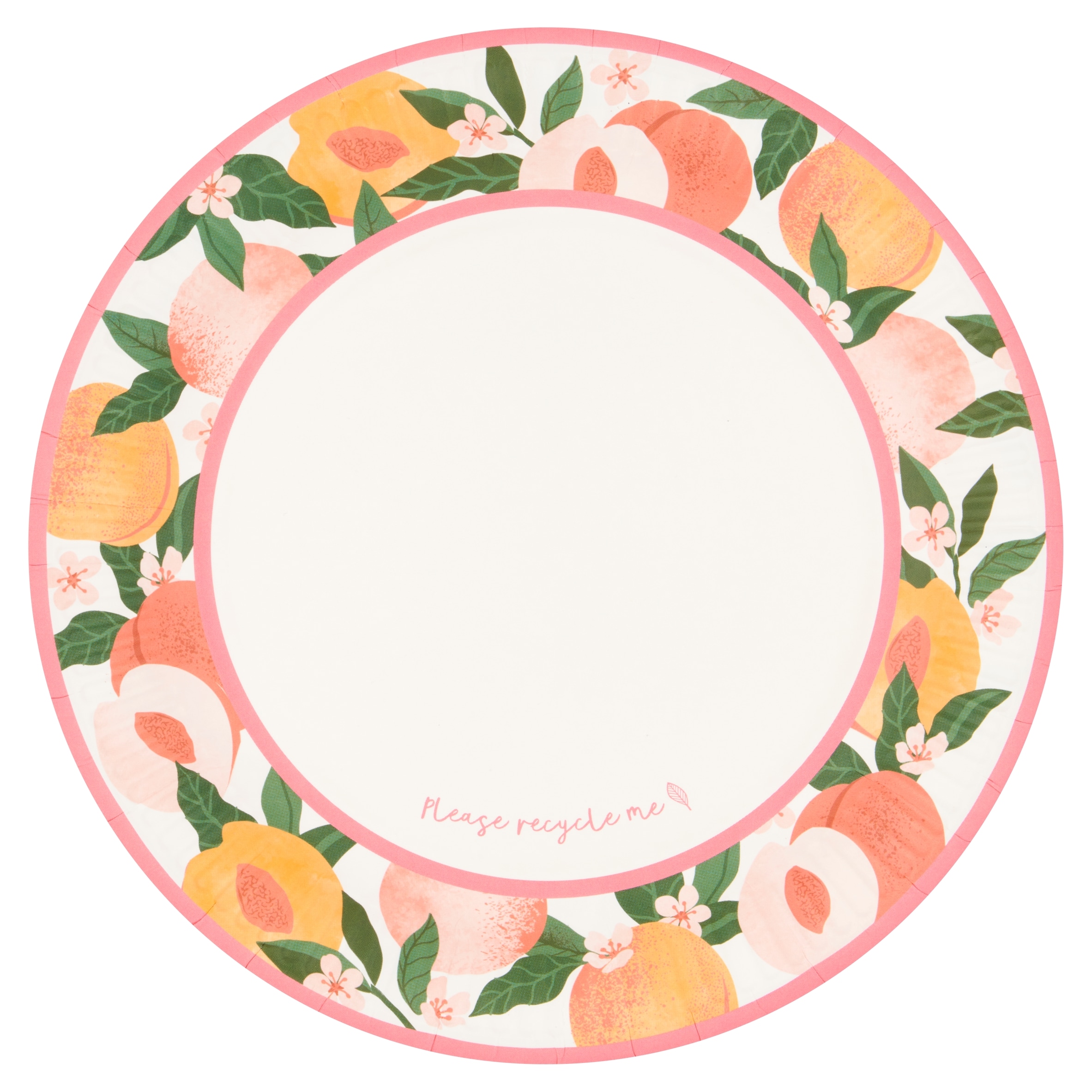 Tesco Peach Paper Plates 23cm 10 Pack