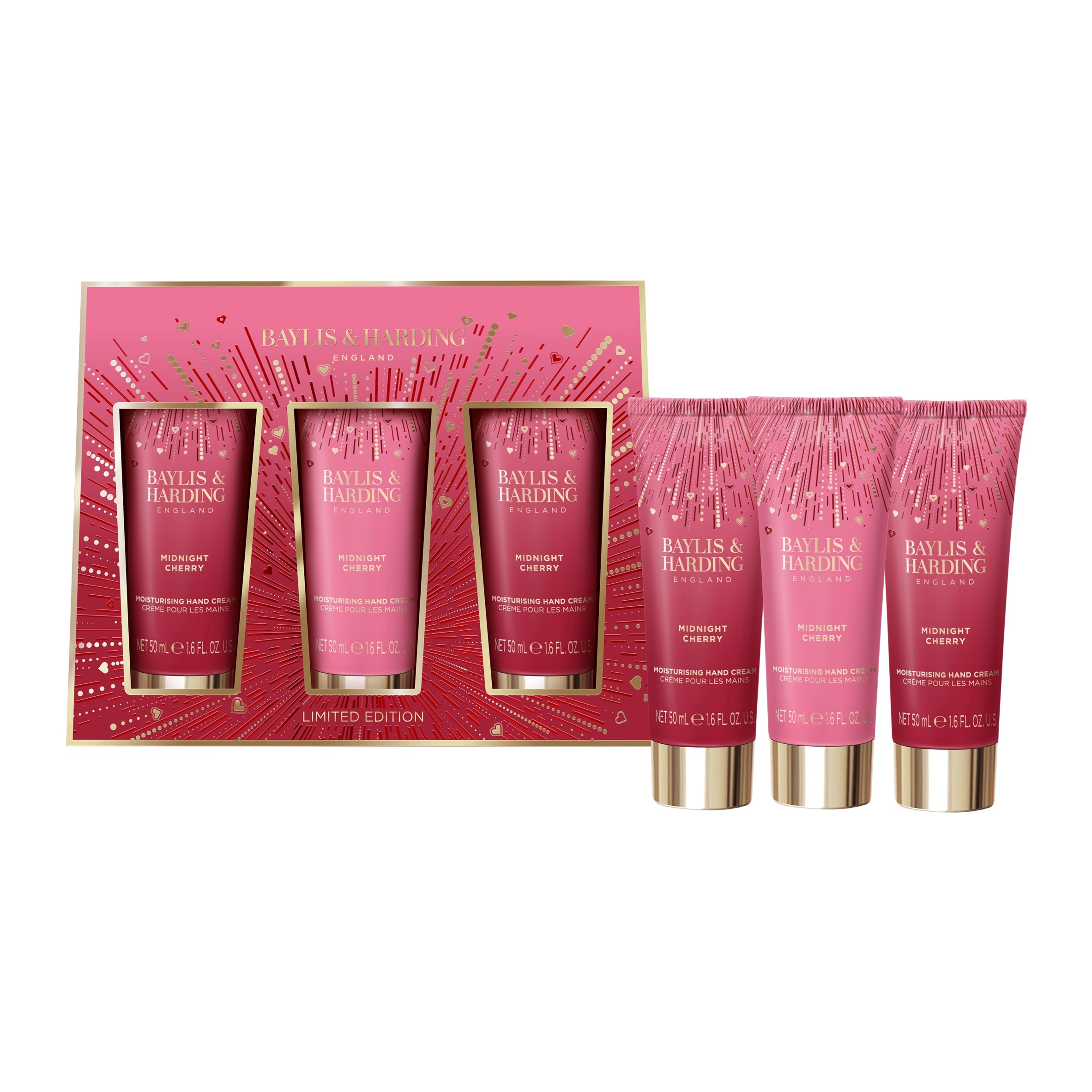 Baylis & Harding Midnight Cherry Luxury Hand Creams Gift Set thumbnail 2