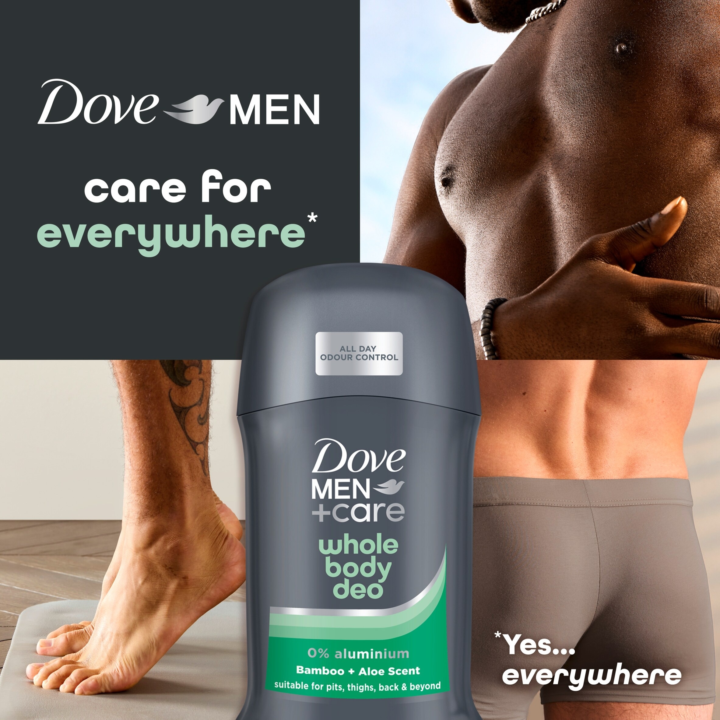 Dove Men+Care Bamboo & Aloe 48h Whole Body Deodorant Stick Odour Control 50ml thumbnail 4