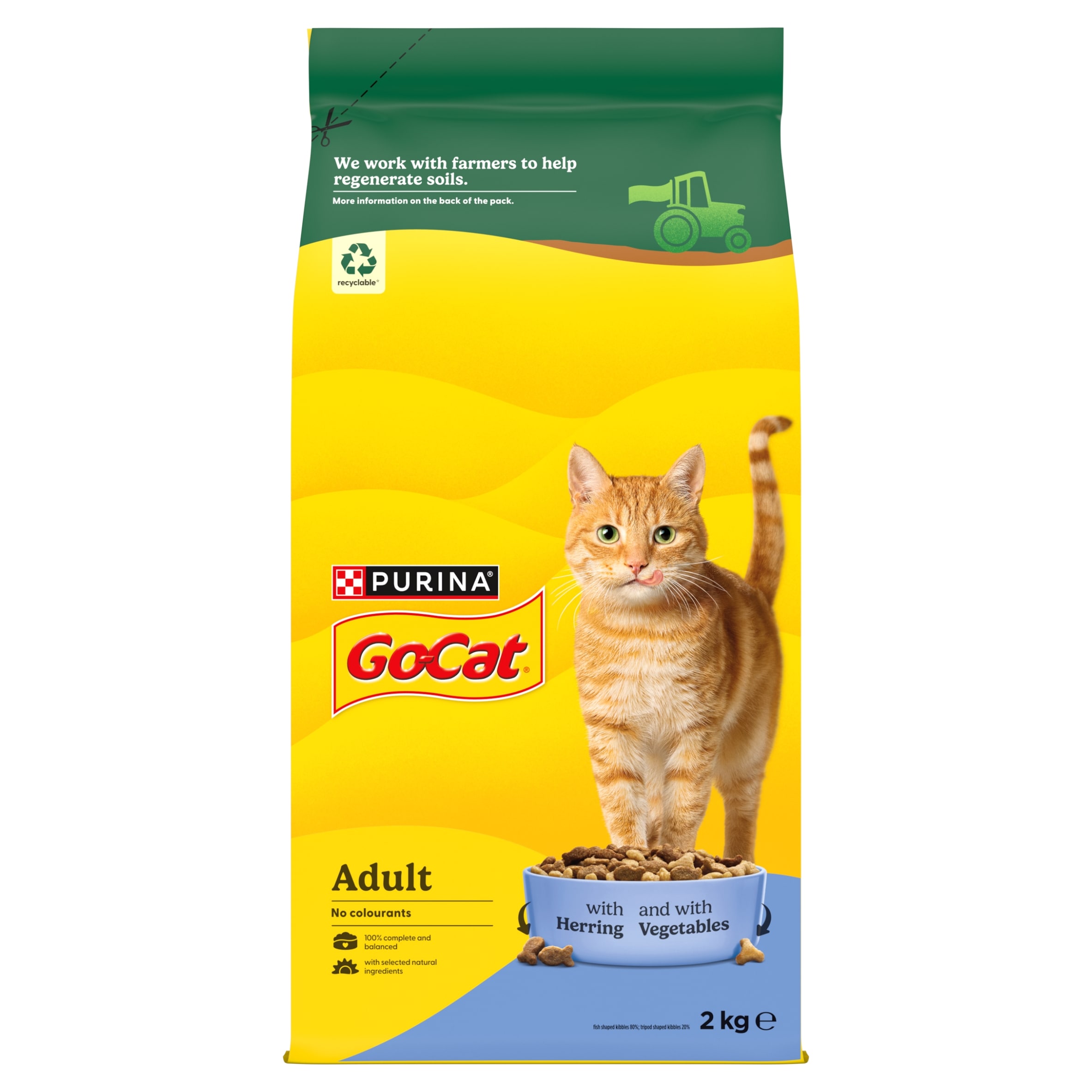 GO-CAT Herring and Vegetable Dry Cat Food 2kg thumbnail 2