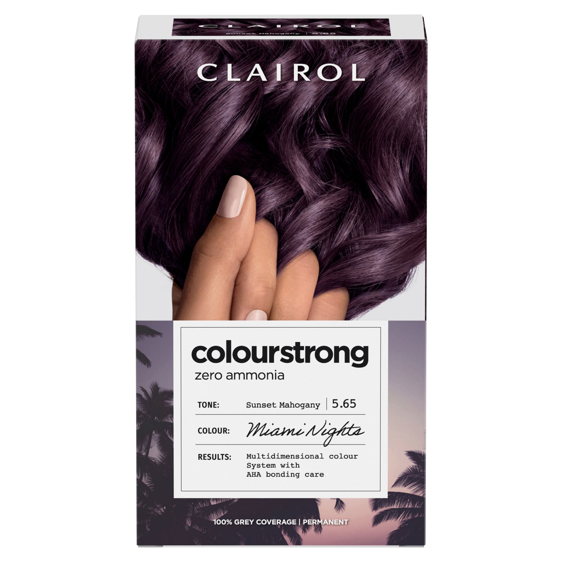 CLAIROL COLOUR STRONG PERMANENT HAIR DYE - 5.65 SUNSET MAHOGANY