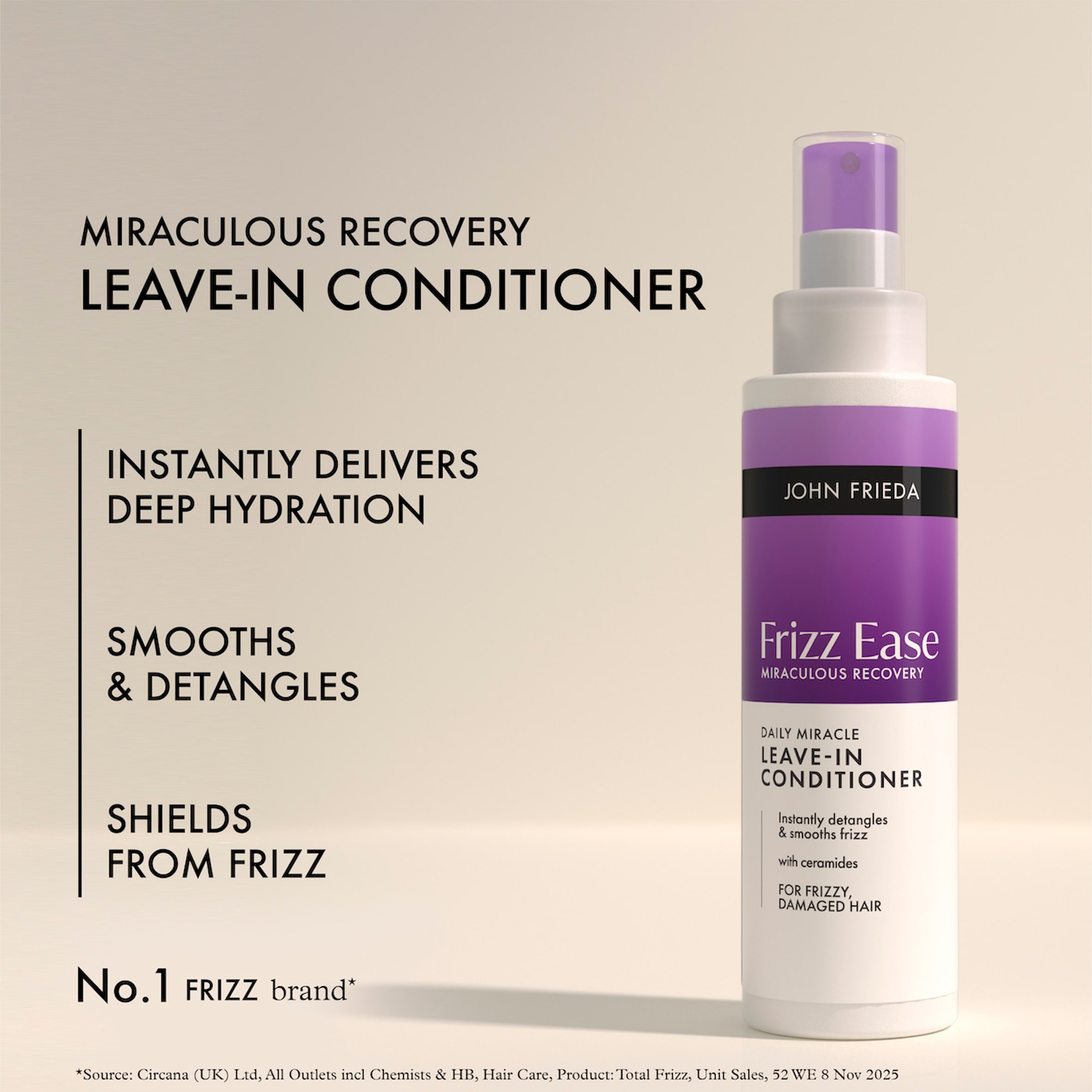 John Frieda Frizz Ease Miraculous Recovery Leave-In Conditioner 200ml thumbnail 3