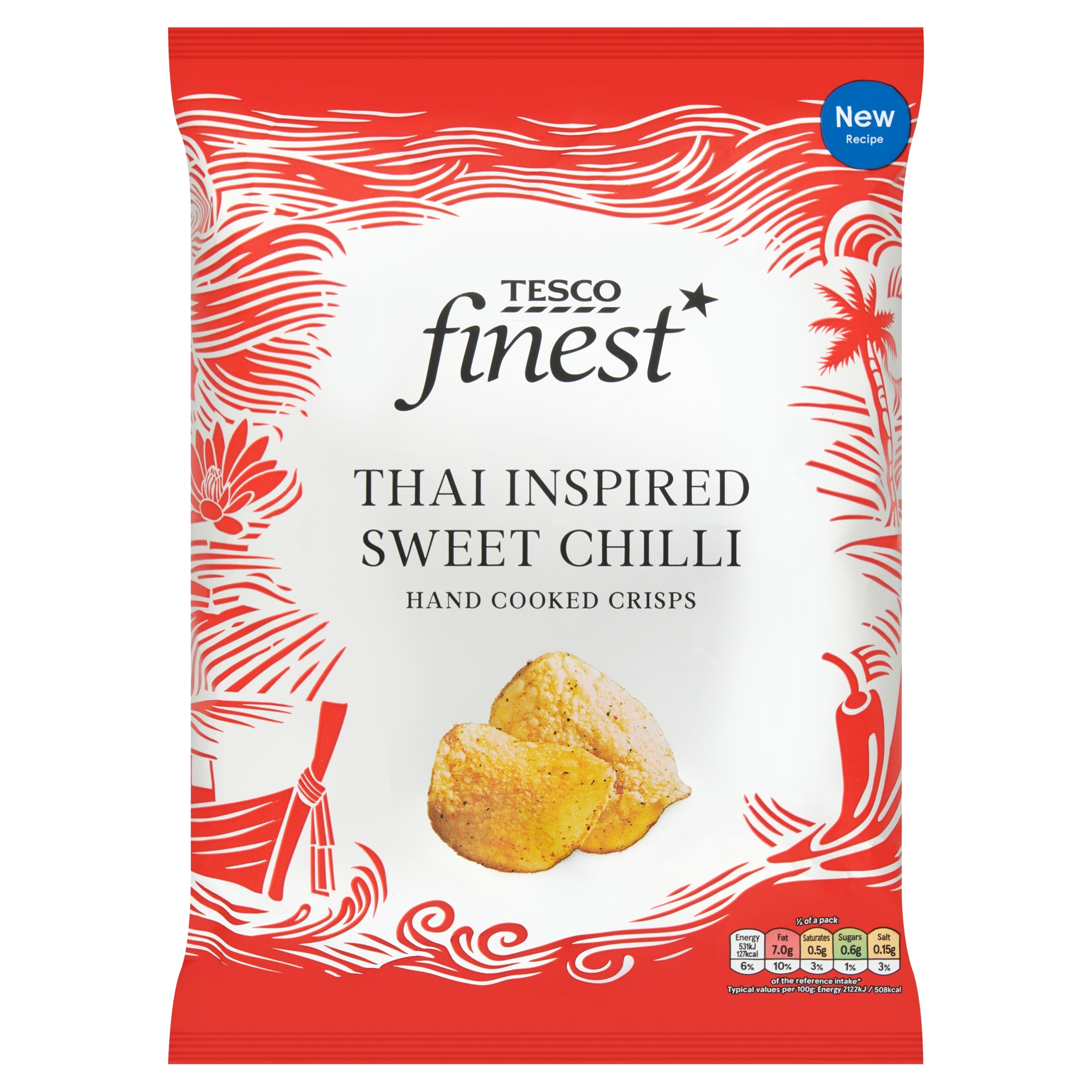 Tesco Finest Thai Inspired Sweet Chilli Handcooked Crisps 150g