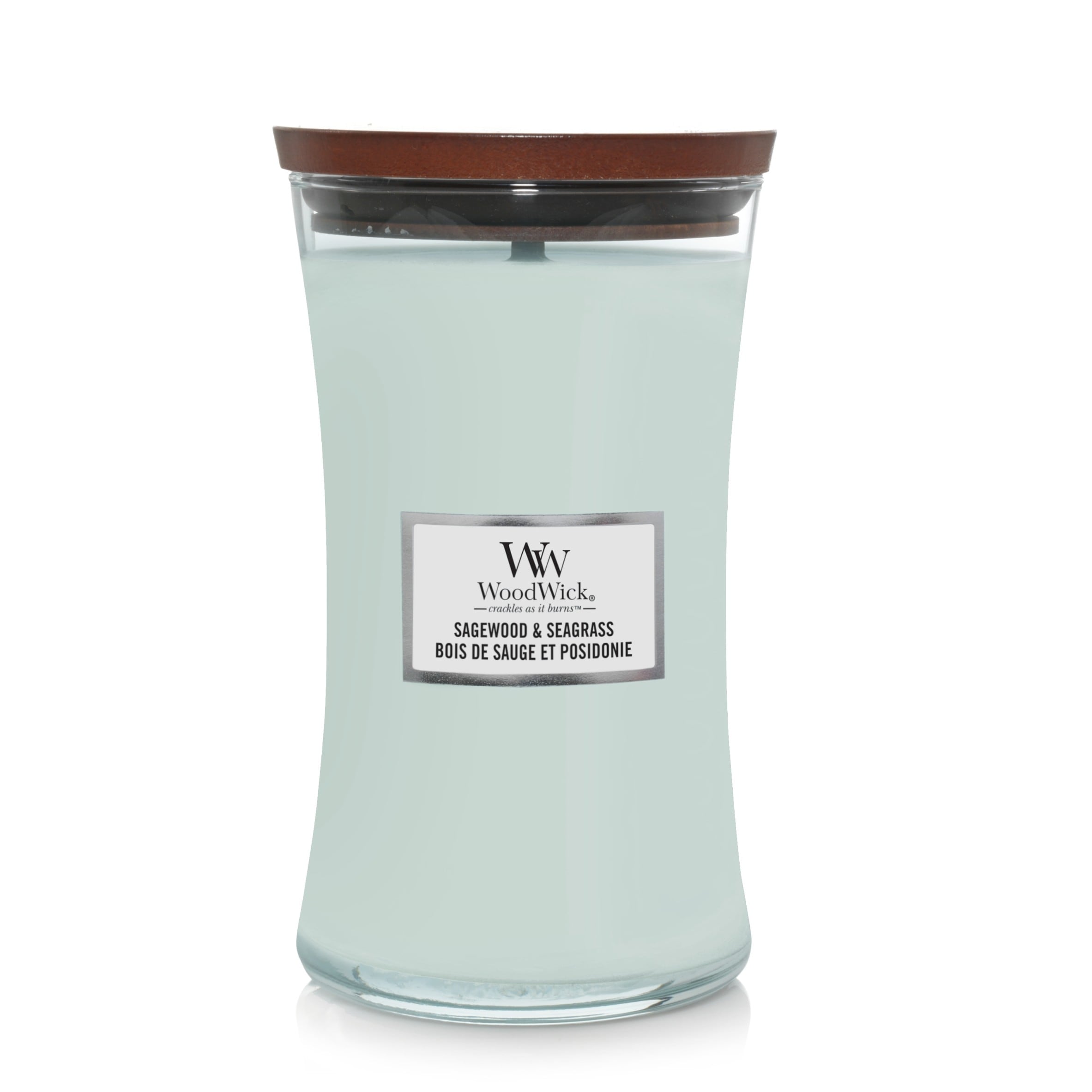 Woodwick Sagewood and Seagrass Large Hourglass Candle 610g