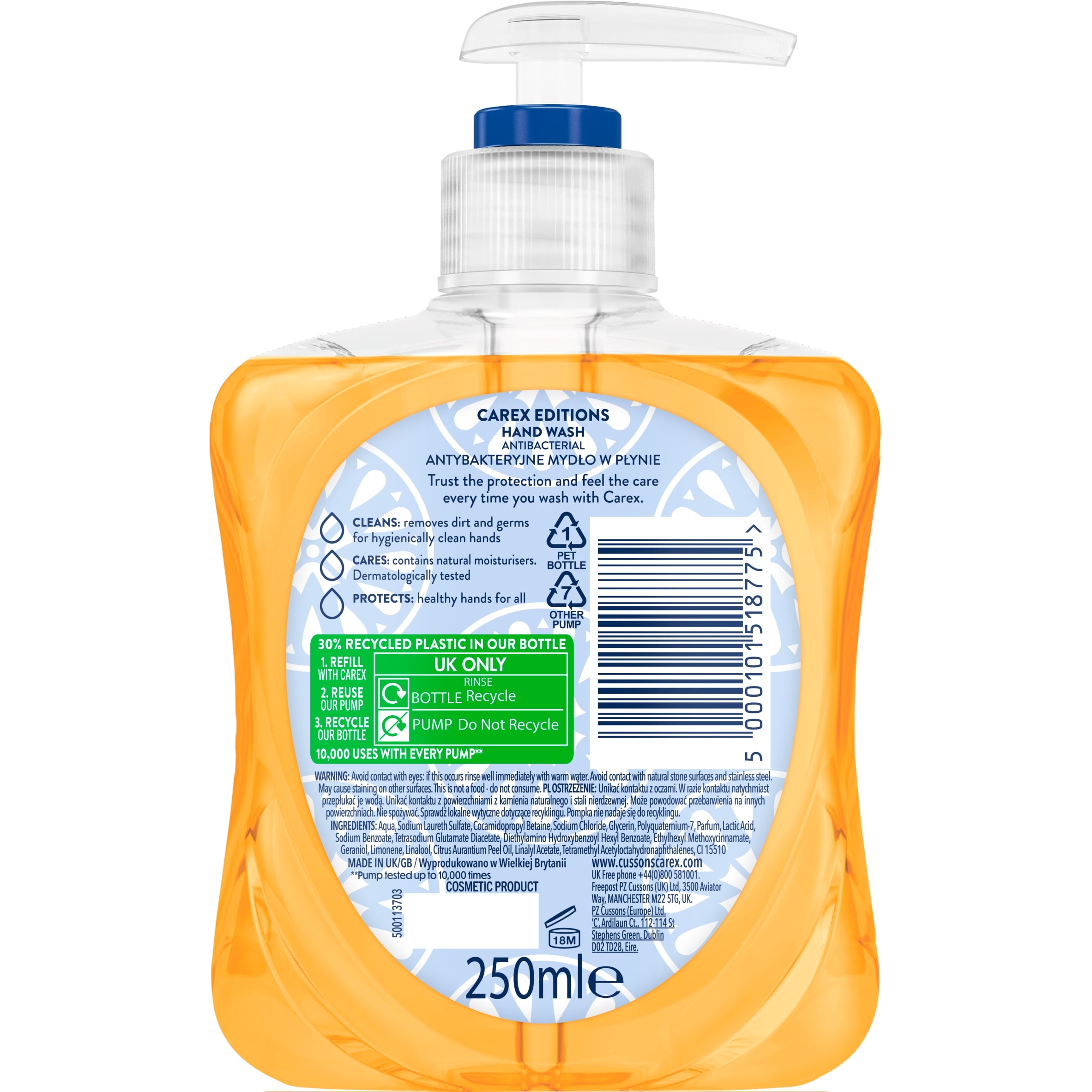 CAREX EDITIONS SEVILLE ESCAPE MANDARIN & MANGO HANDWASH 250mL thumbnail 2
