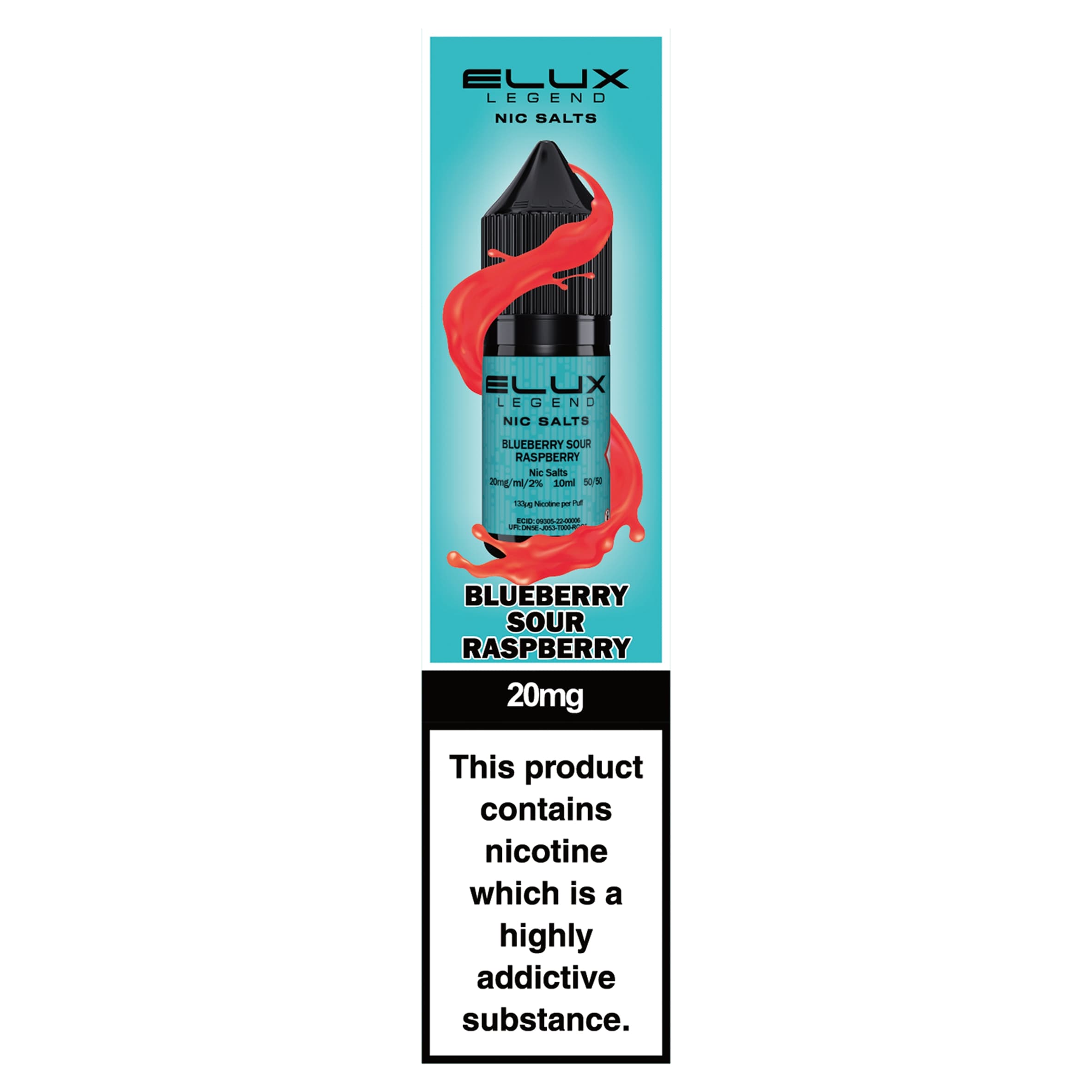 Elux Legend Nic Salts Blueberry Sour Raspberry 20mg