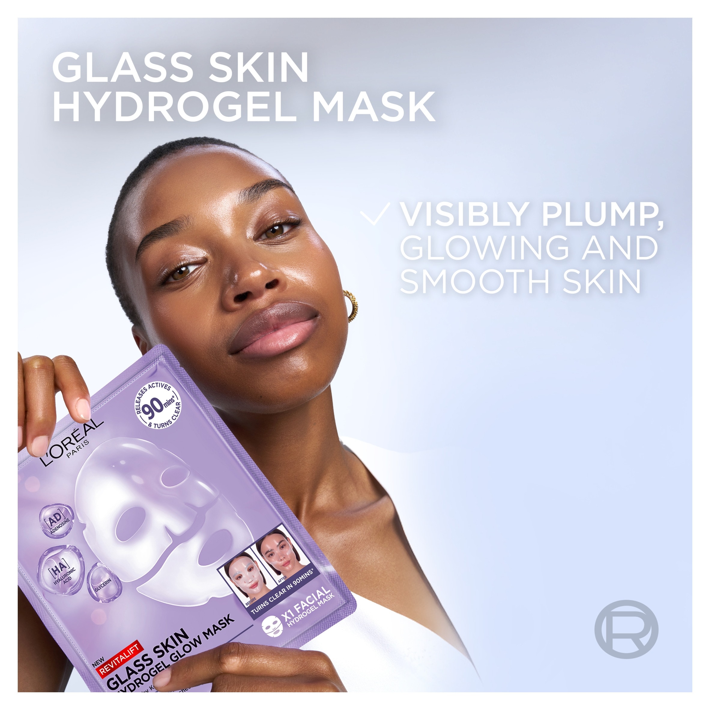 L'Oreal Paris Revitalift Glass skin Hydrogel glow mask thumbnail 3