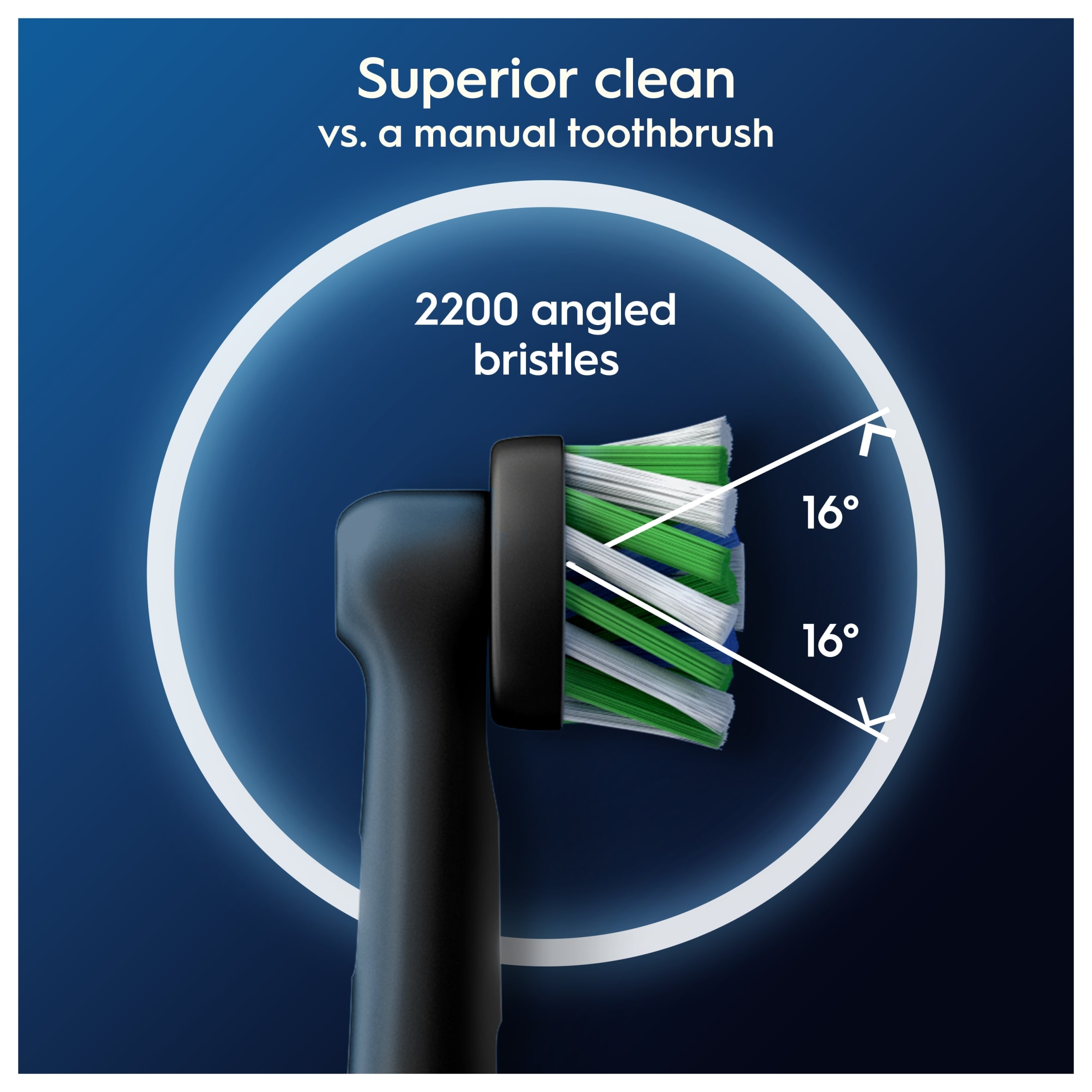 Oral-B Pro Cross Action Black Electric Toothbrush Replacement Heads 8 pack thumbnail 2