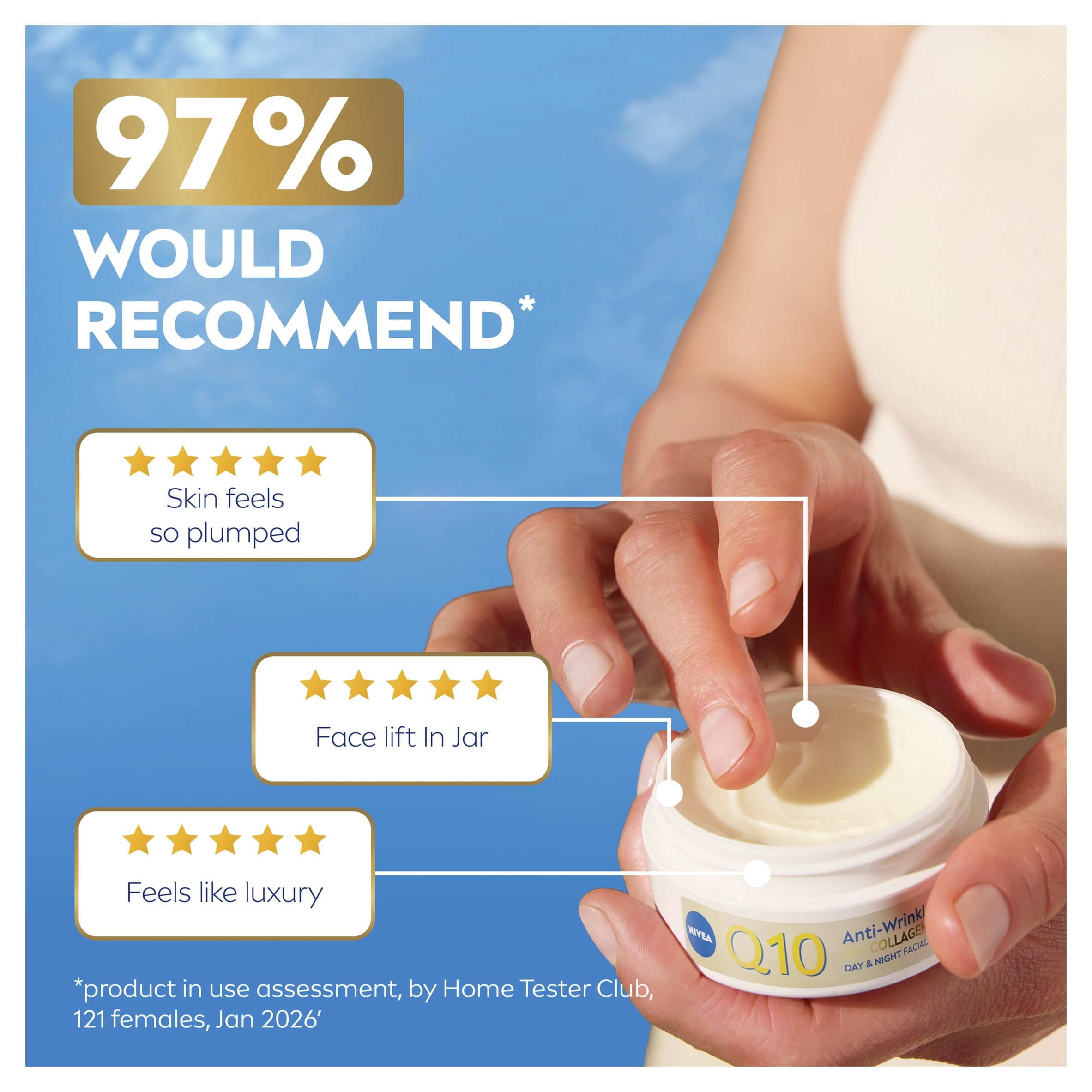 NIVEA Q10 Anti-Wrinkle 60+ Collagen Facial Butter 50ml thumbnail 5