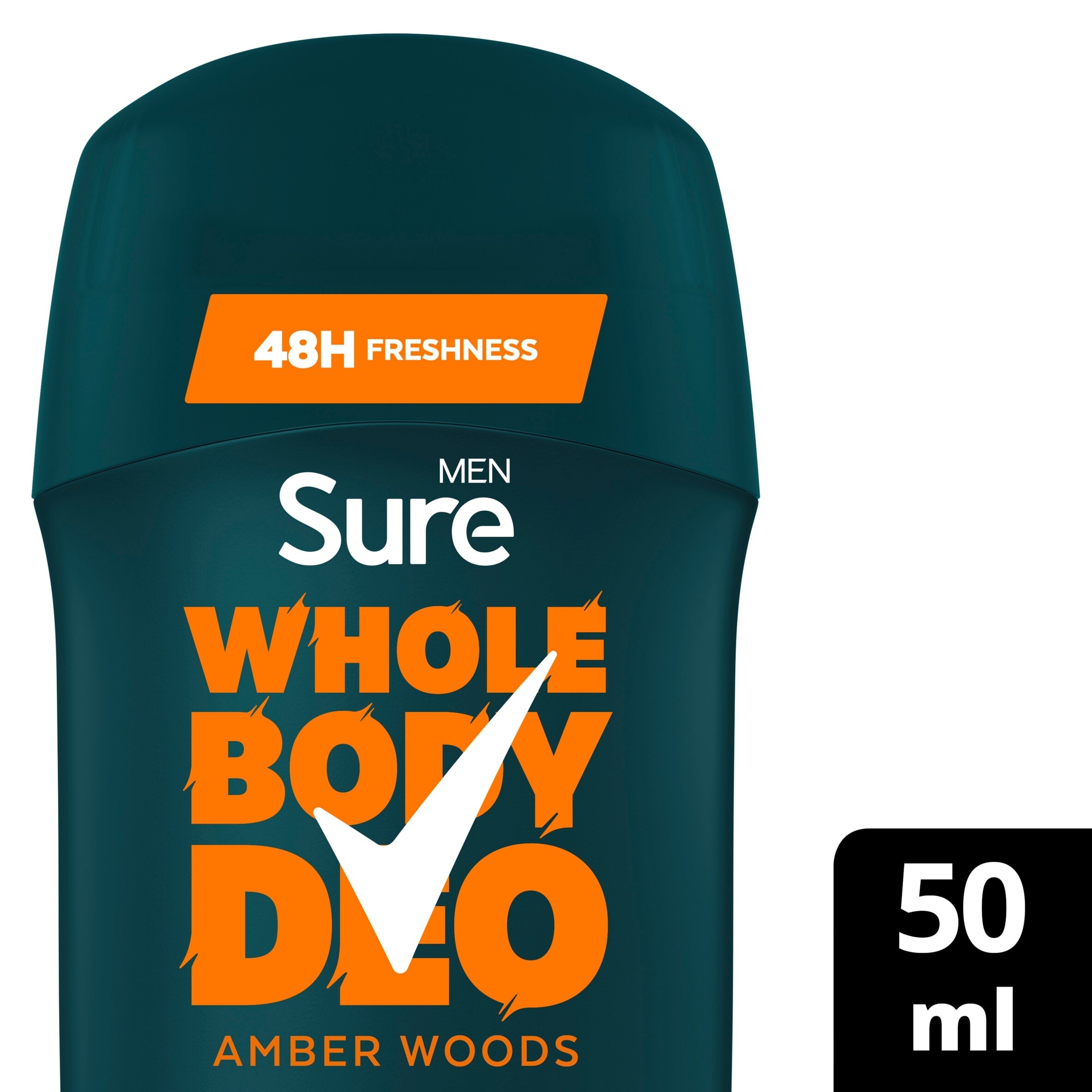 Sure Men Amber Woods 48h Whole Body Deodorant Odour Control Stick 50ml
