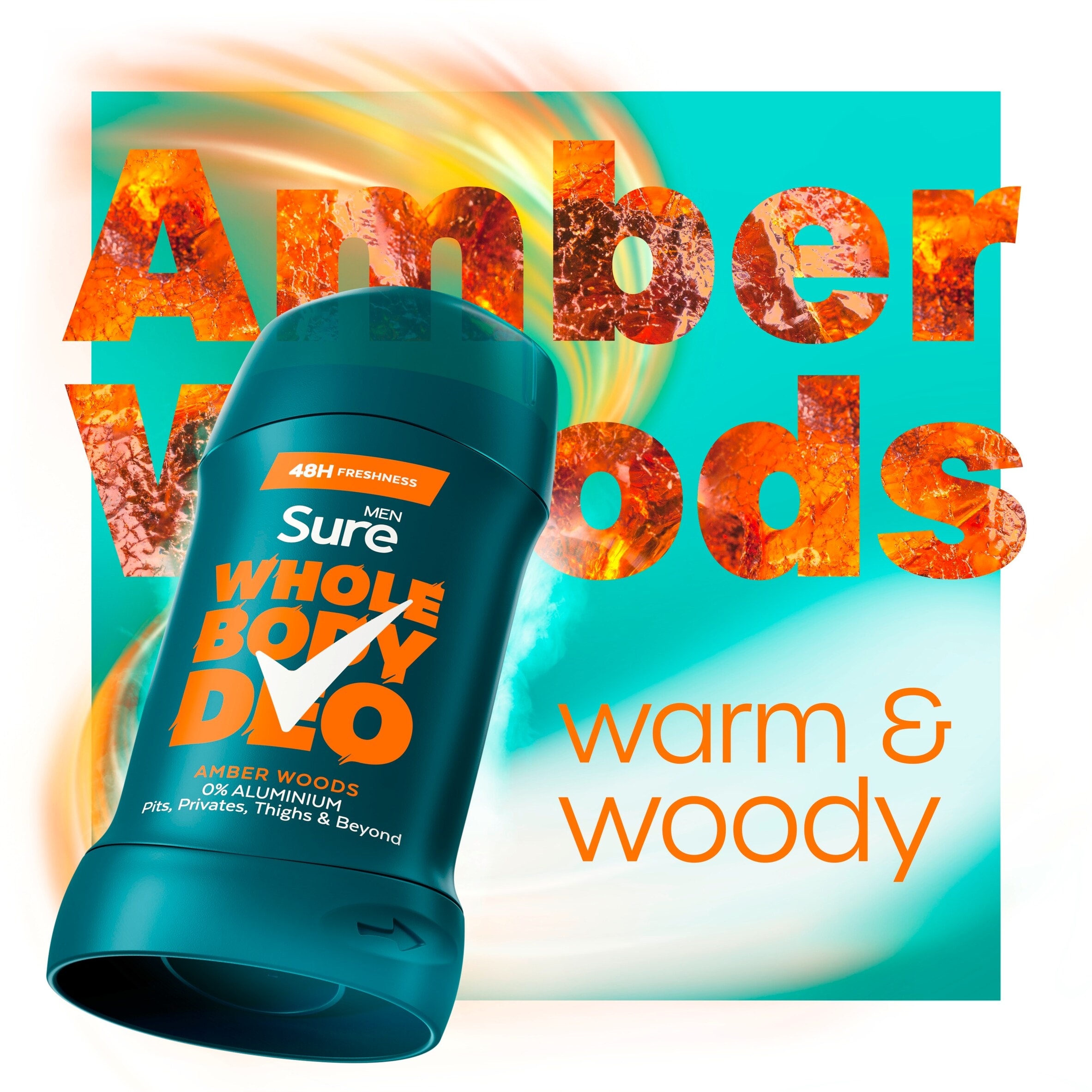 Sure Men Amber Woods 48h Whole Body Deodorant Odour Control Stick 50ml thumbnail 3