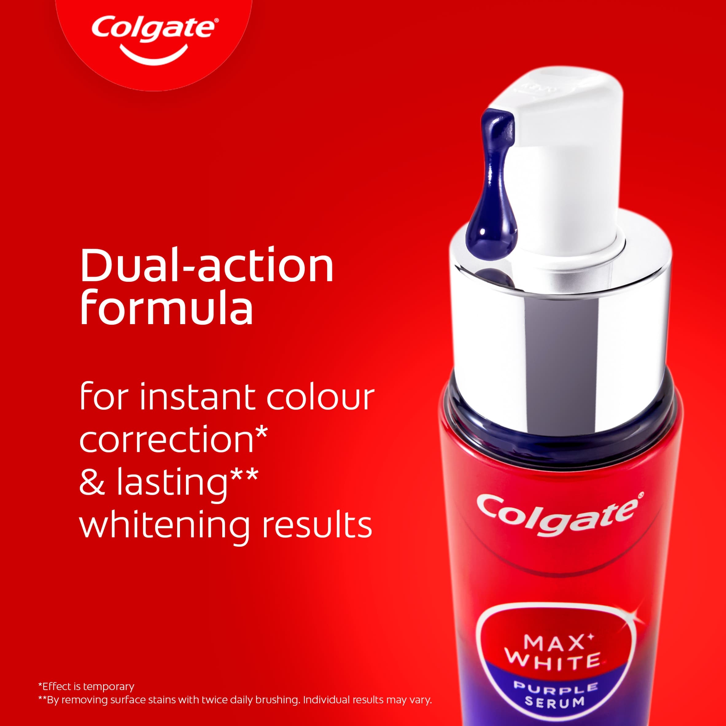 Colgate Max White Purple Serum Teeth Whitening Booster 40ml thumbnail 4