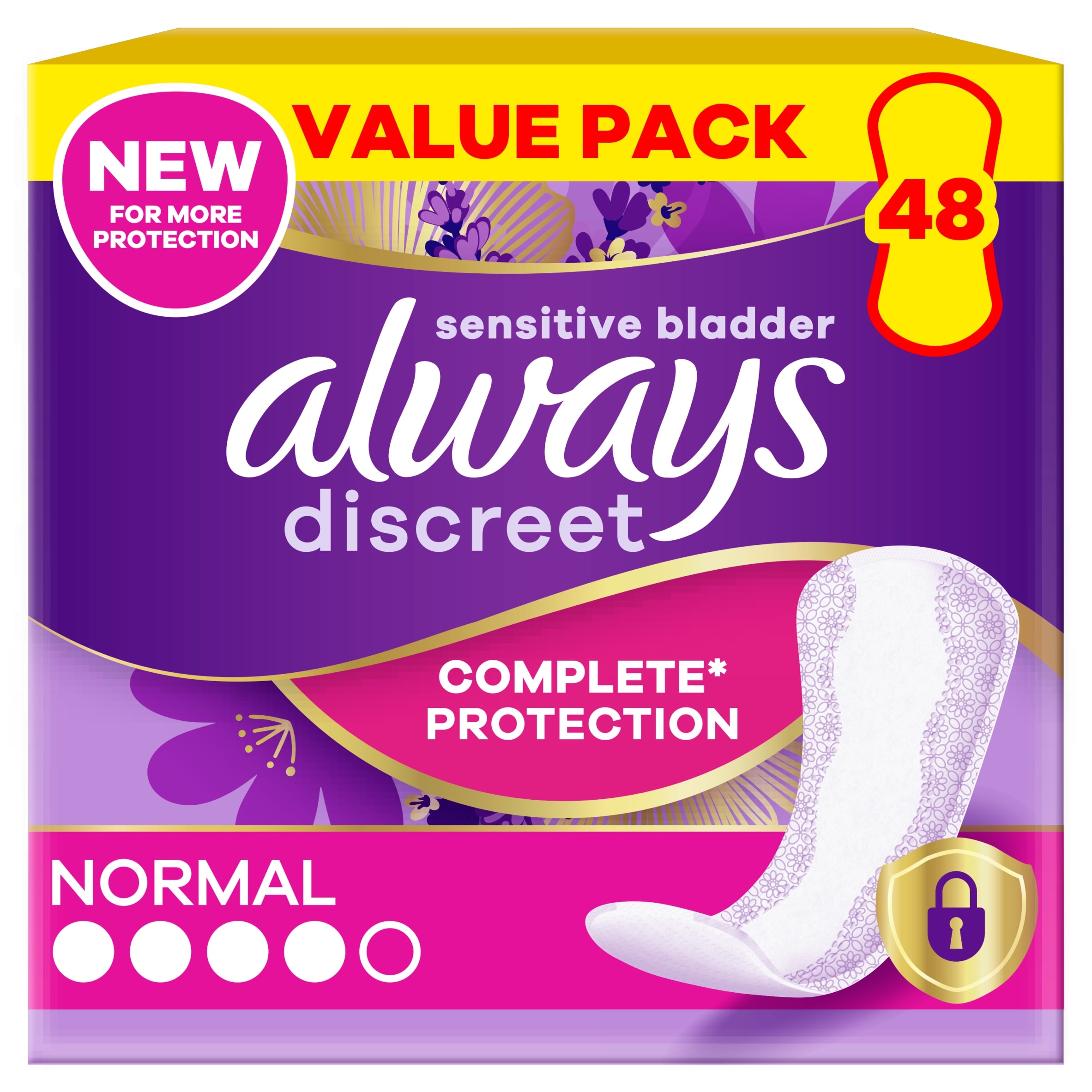 Always Discreet Liners Normal 48 Pack