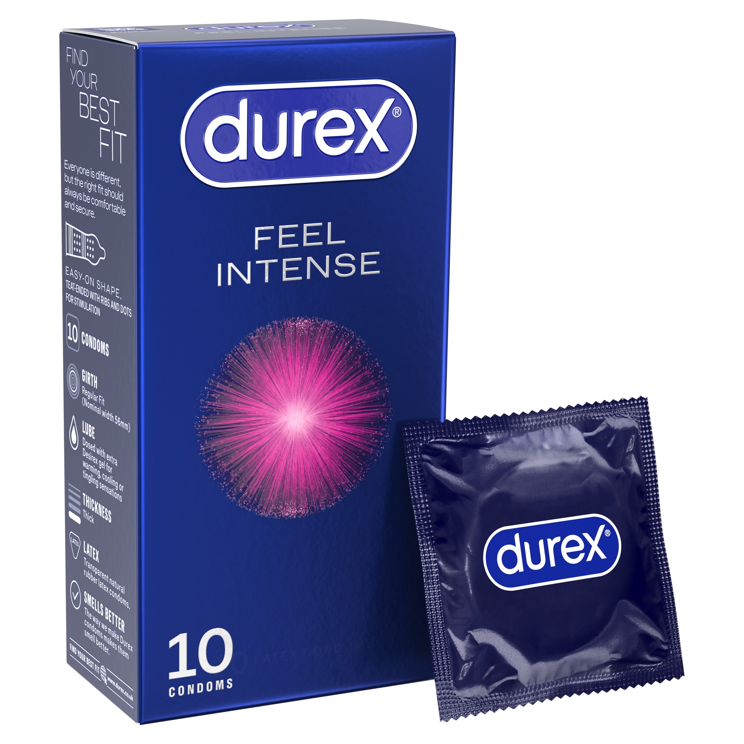 Durex Feel Intense Latex Condoms 10 Pack