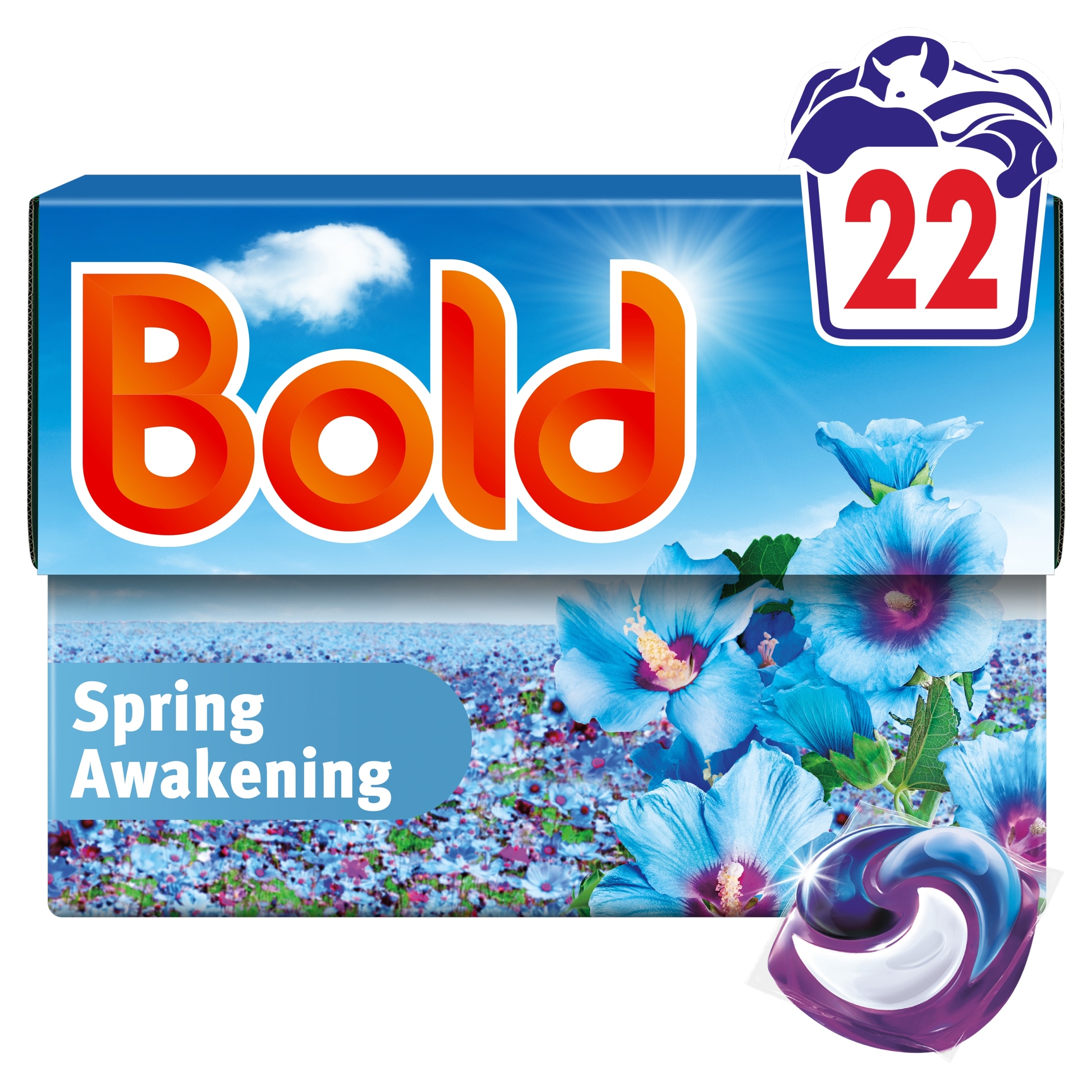 Bold Washing Liquid Pods Spring Awakening 22 washes 433.4g