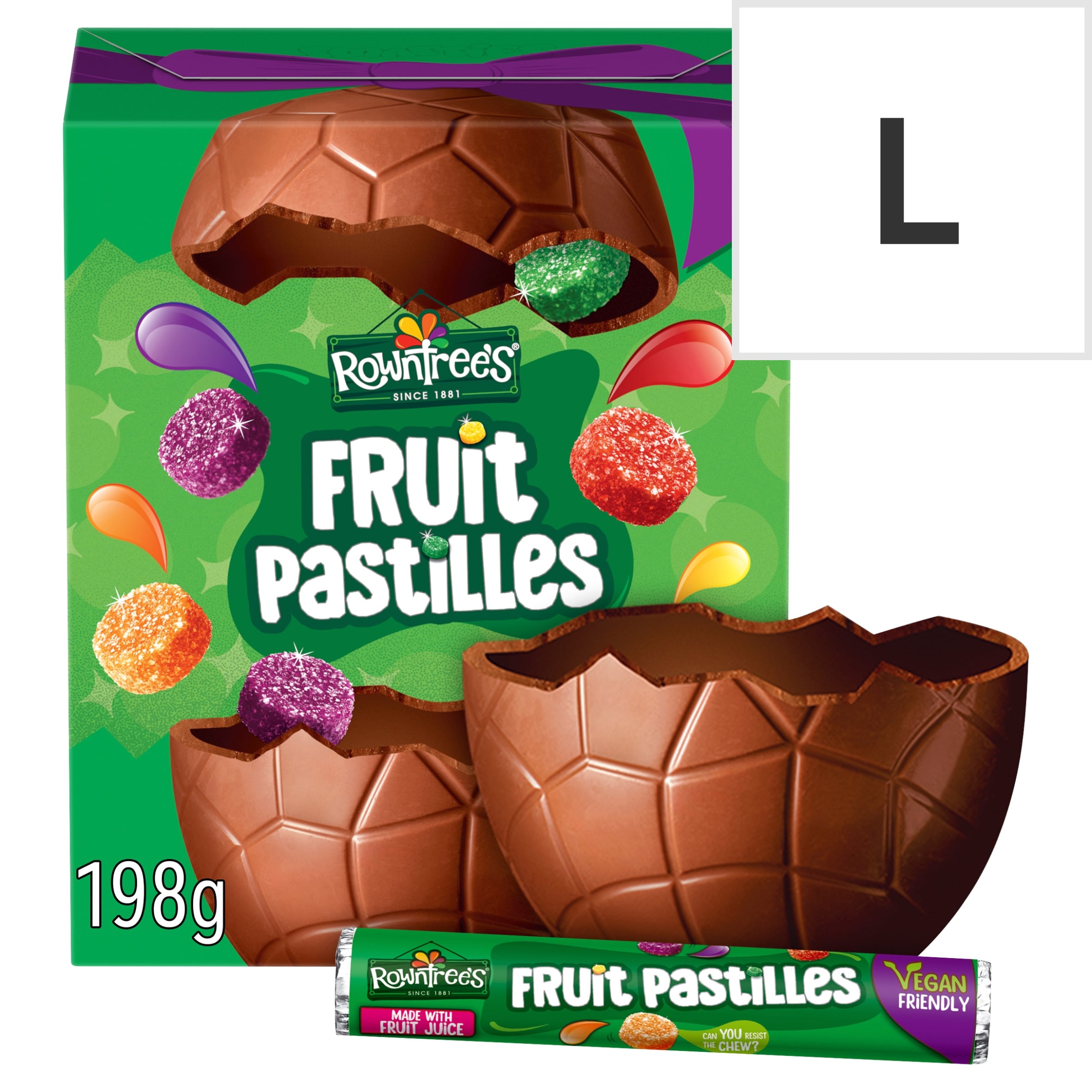 Rowntree's Fruit Pastilles Large Chocolate Easter Egg 198g