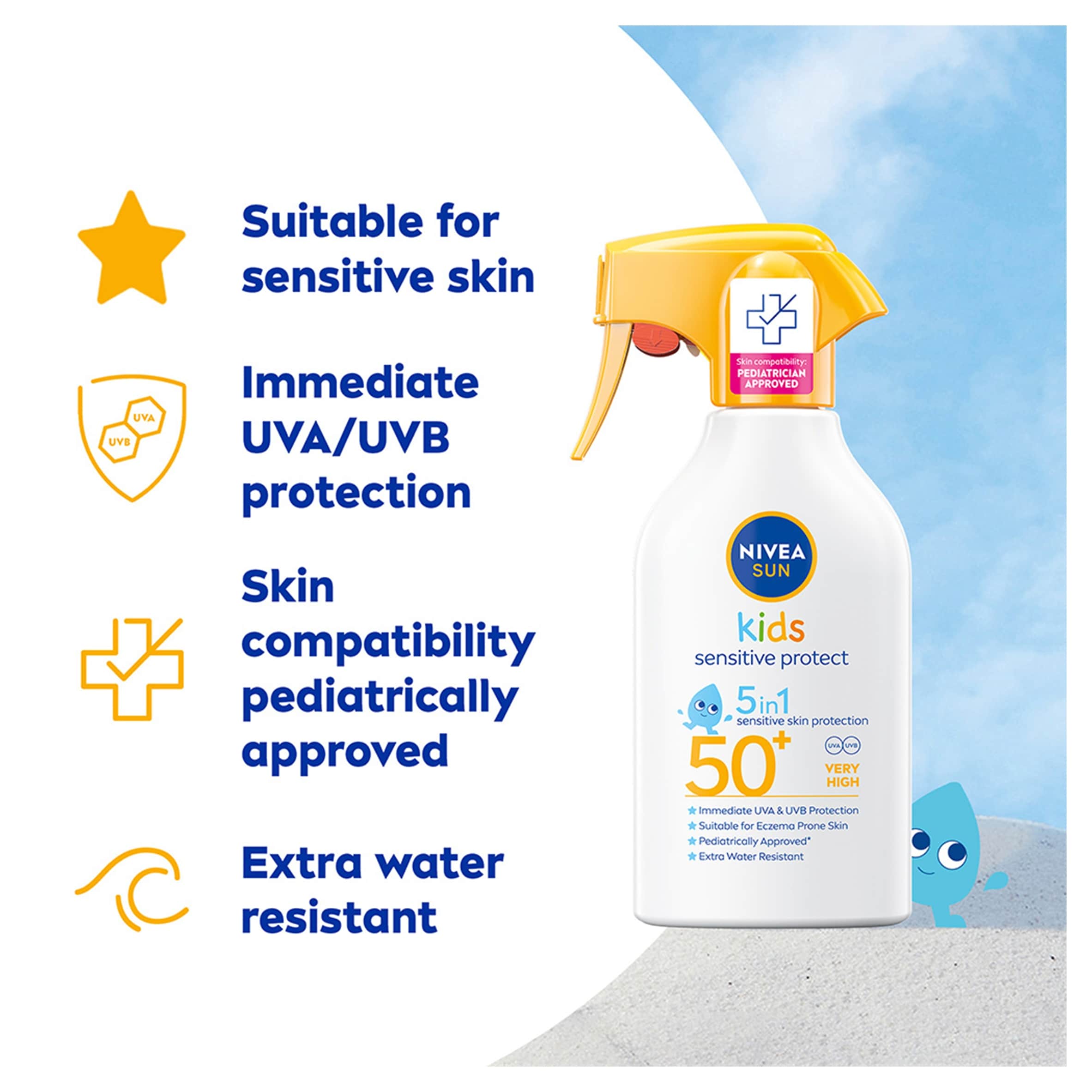 NIVEA SUN Babies & Kids Sensitive Protect Trigger Spray SPF50+ 250ml​ thumbnail 2