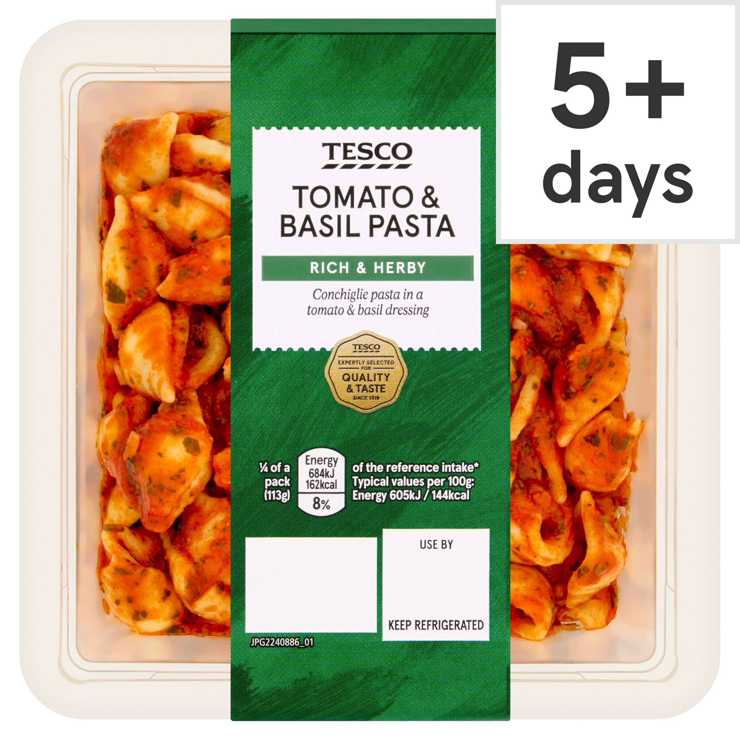 Tesco Tomato & Basil Pasta 450g