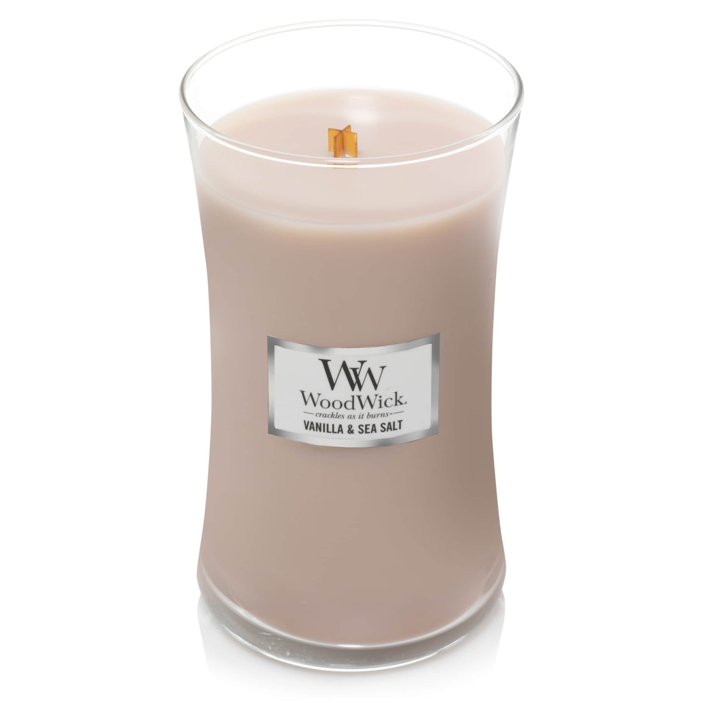 Woodwick Vanilla and Seasalt Large Hourglass Candle 610g thumbnail 2