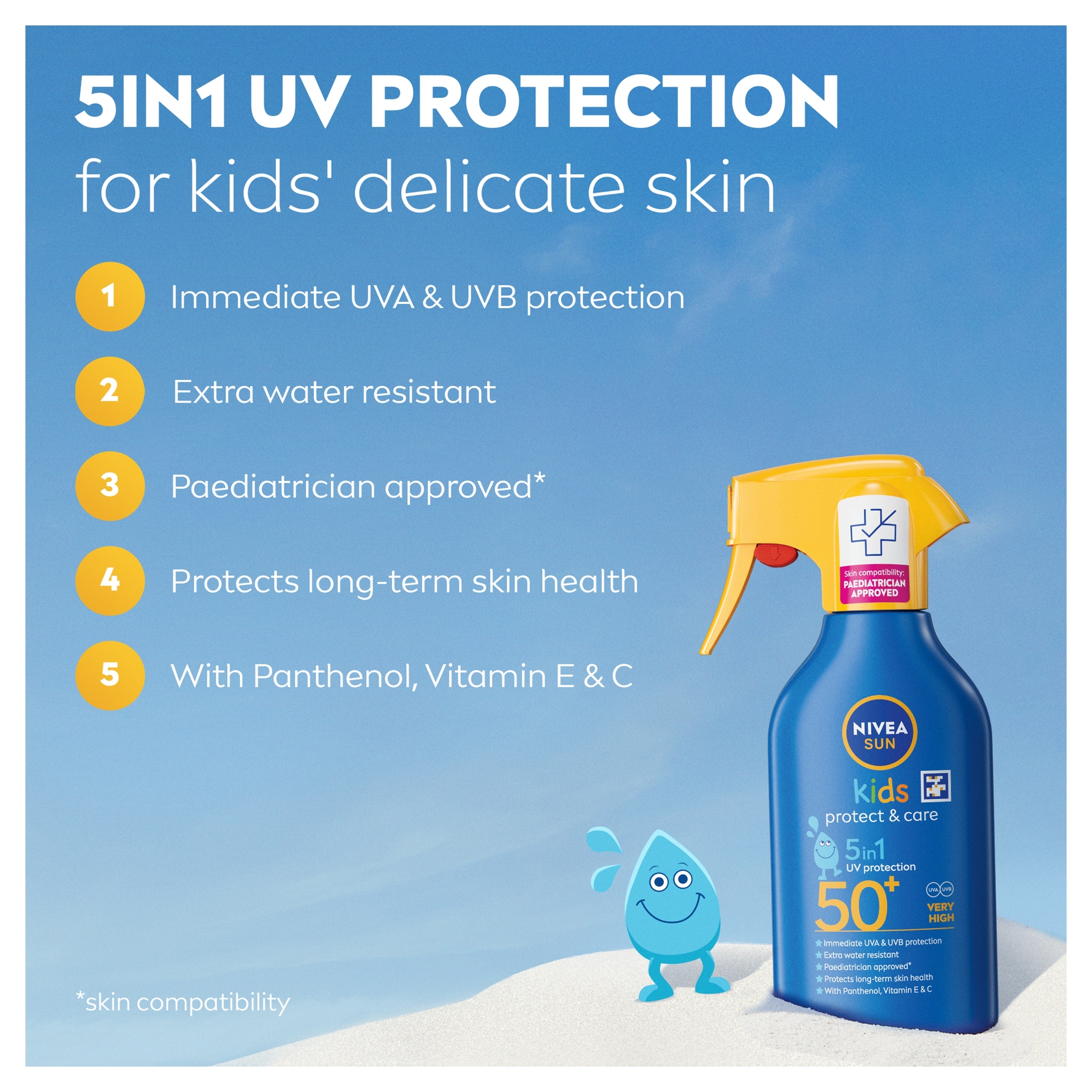 NIVEA SUN Kids Protect & Care Sun Cream Trigger Spray SPF50 250ml thumbnail 2