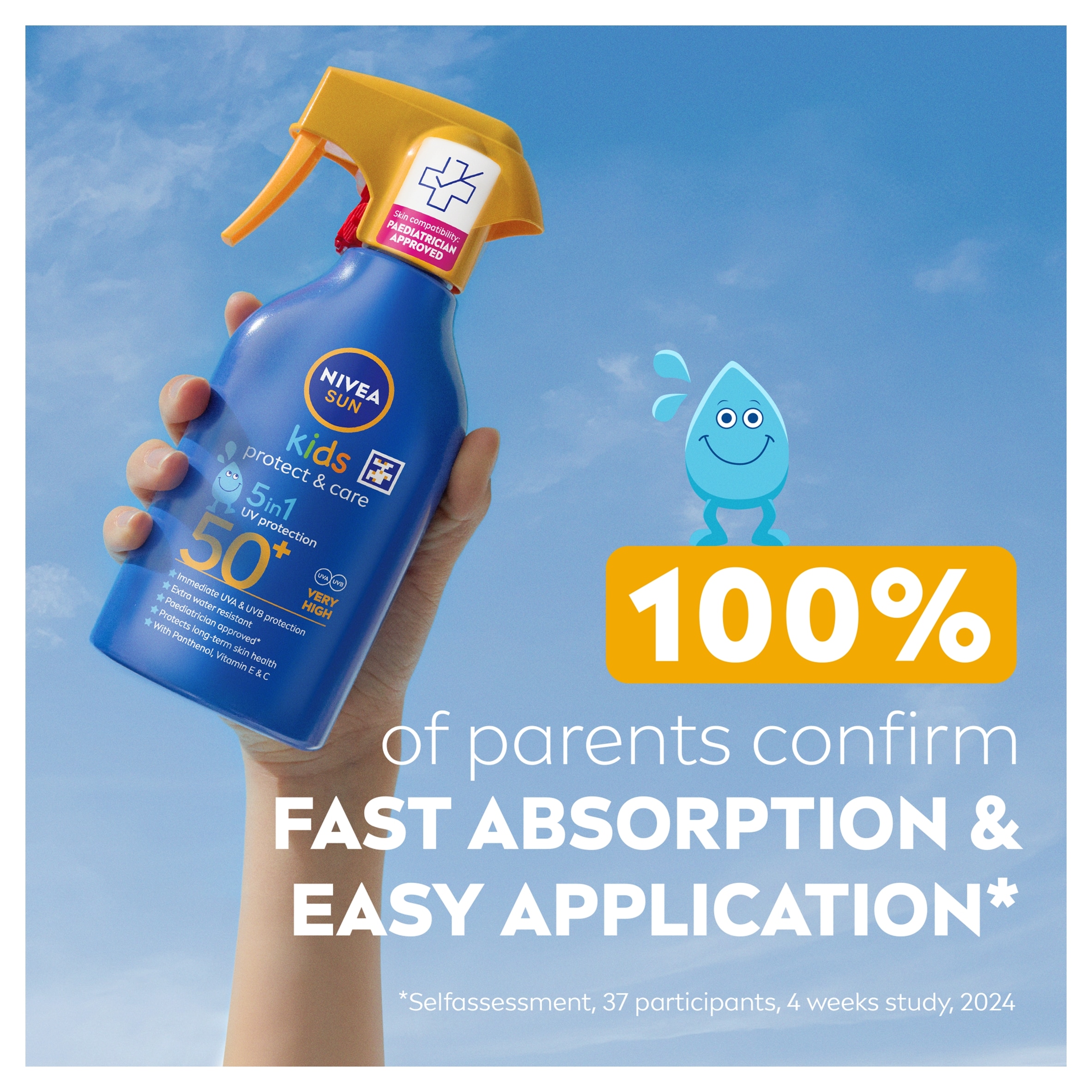 NIVEA SUN Kids Protect & Care Sun Cream Trigger Spray SPF50 250ml thumbnail 3