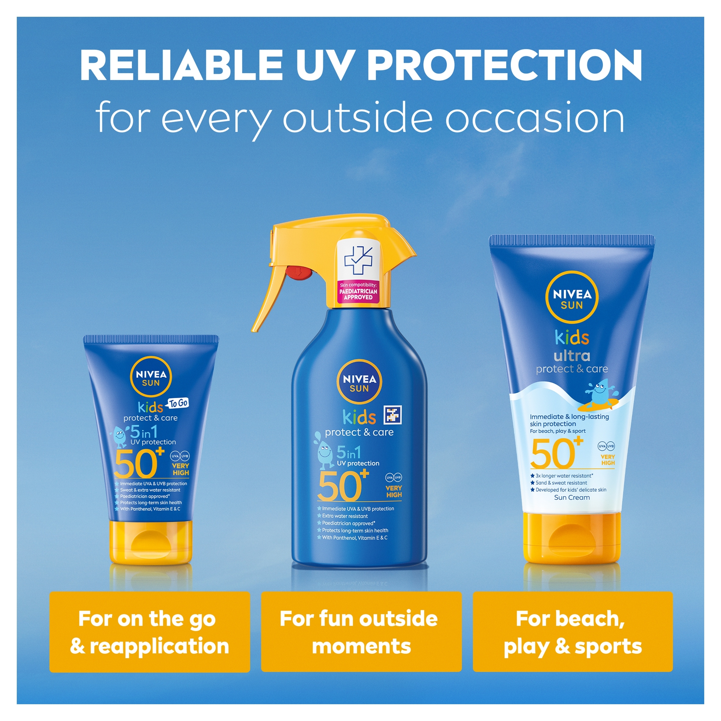 NIVEA SUN Kids Protect & Care Sun Cream Trigger Spray SPF50 250ml thumbnail 5