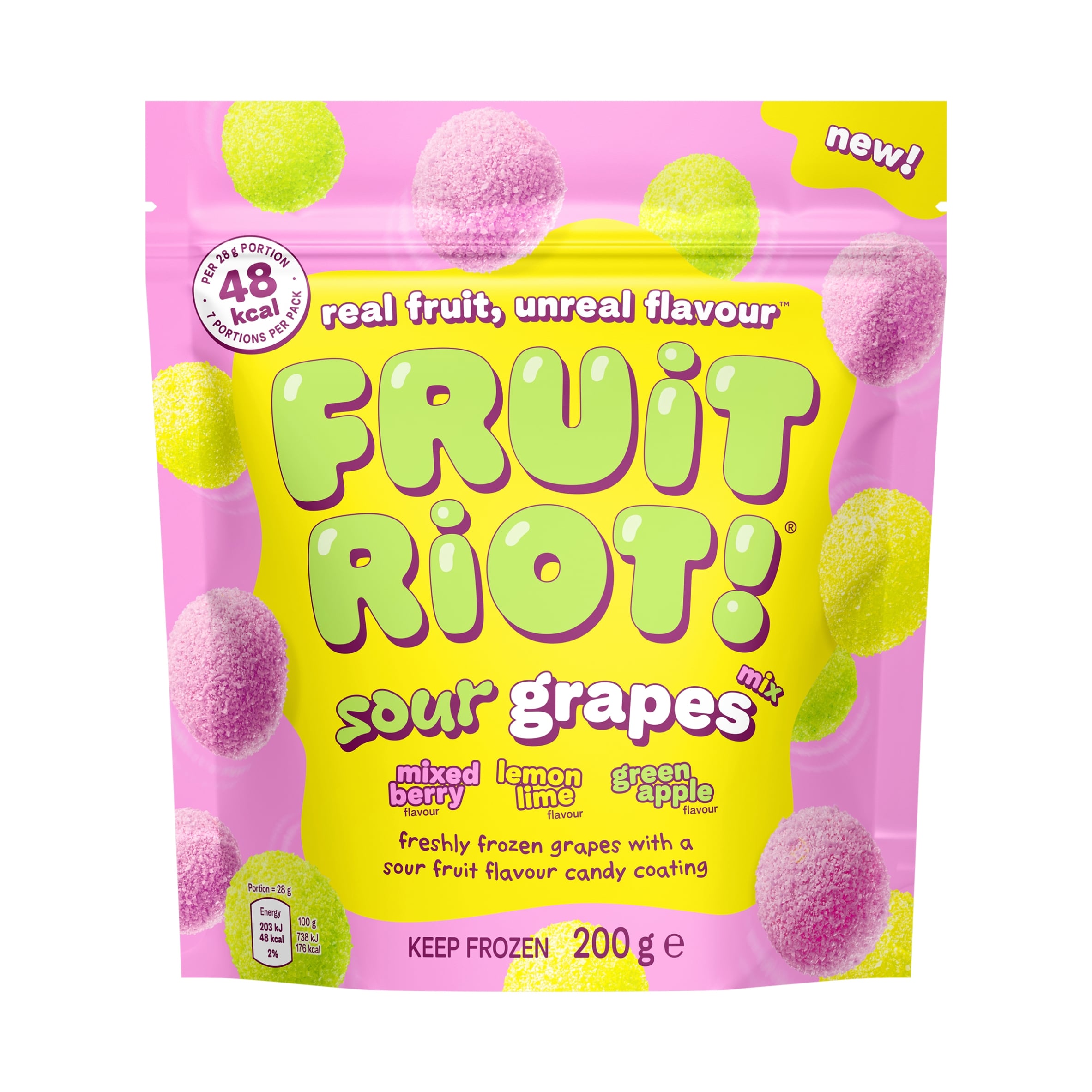FRUIT RIOT SOUR GRAPES Mix Candy 200G thumbnail 5