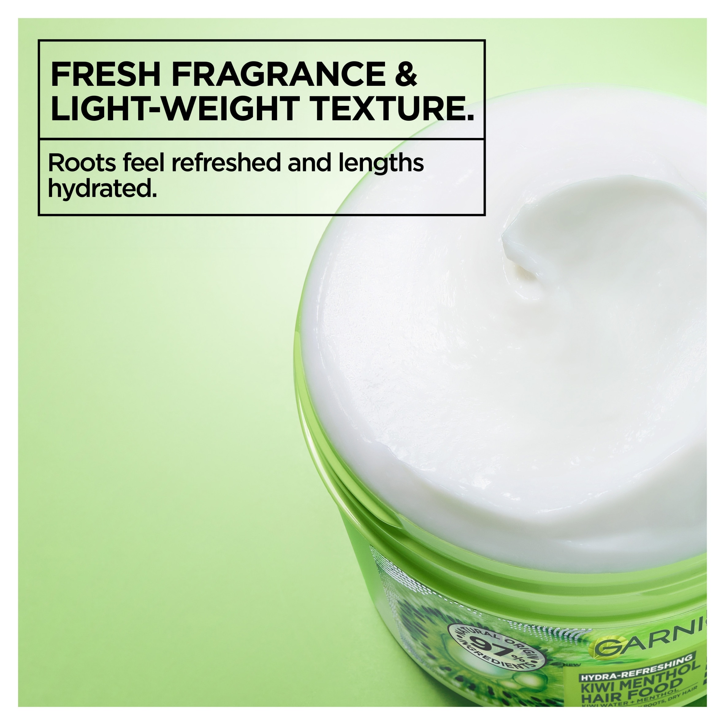 Garnier Hydra-refreshing kiwi menthol Hair Food Mask 400ml thumbnail 5