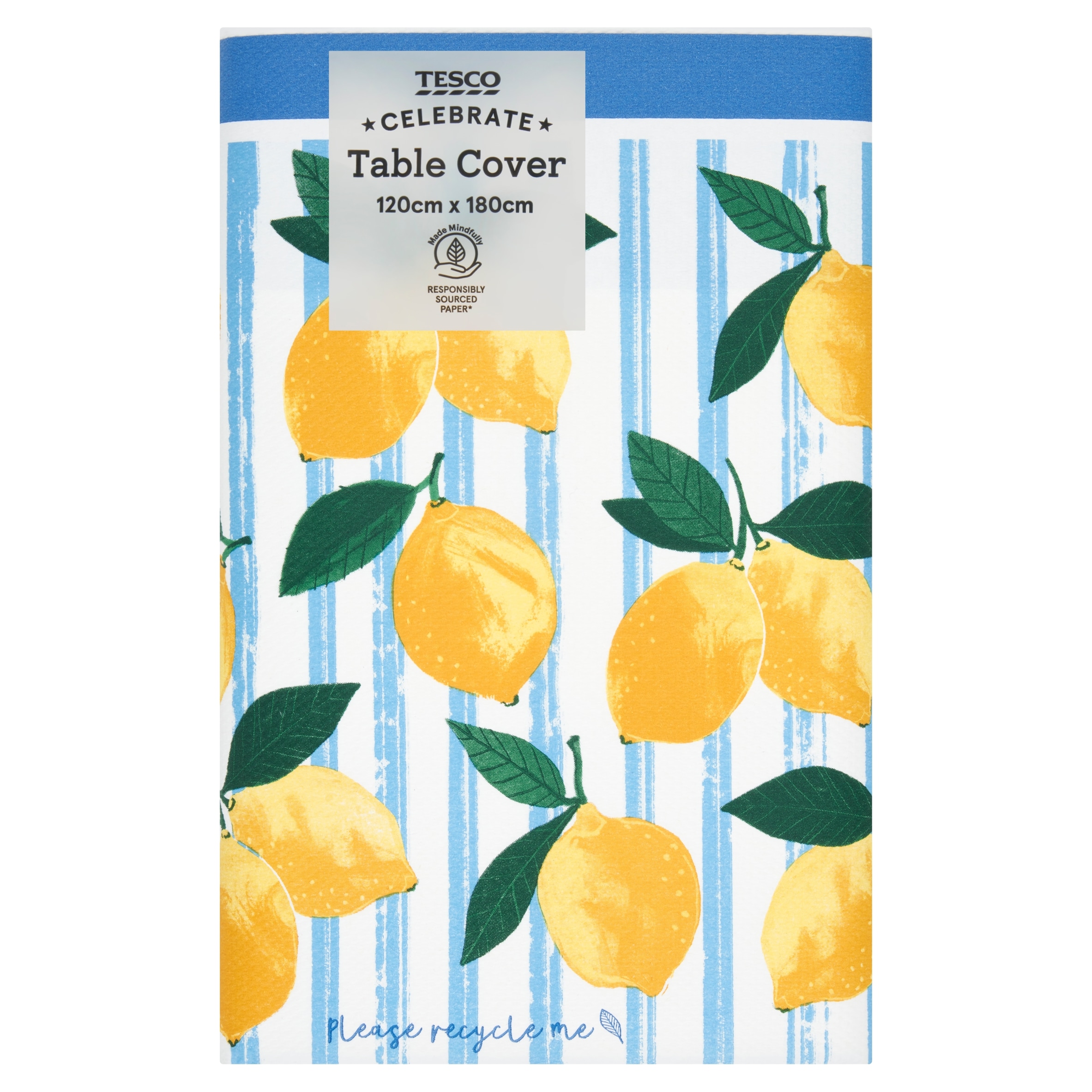Tesco Lemon Tablecover 180 x 120cm