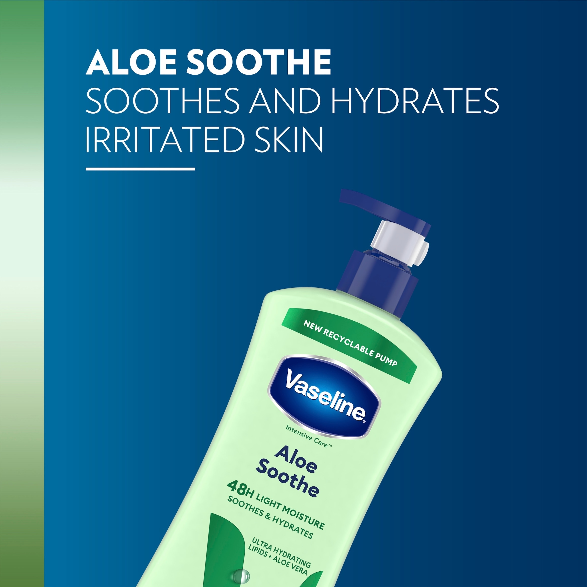 Vaseline Body Lotion Aloe Soothe Ultra Hydrating Lipids + Aloe vera 600ml thumbnail 5