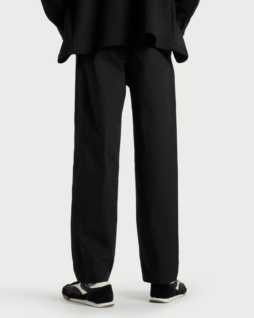 The F&F Edit Cotton Rich Double Pleated Chino Trousers in Black thumbnail 2